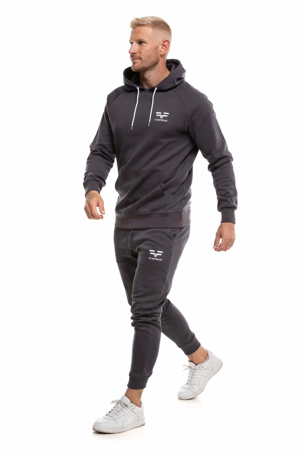 Sweat à capuche GYMFREAK Power Homme - Charbon