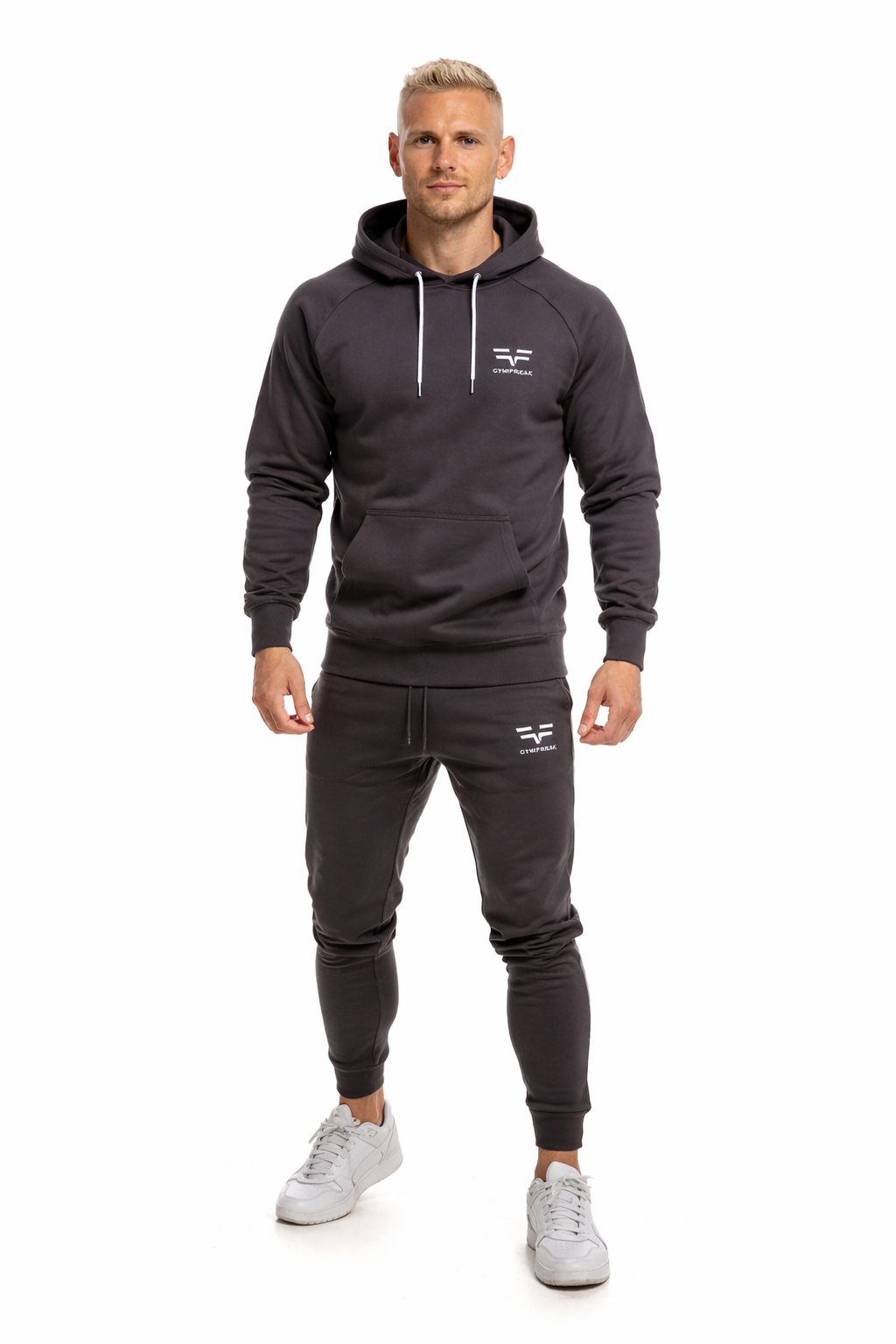 Sweat à capuche GYMFREAK Power Homme - Charbon