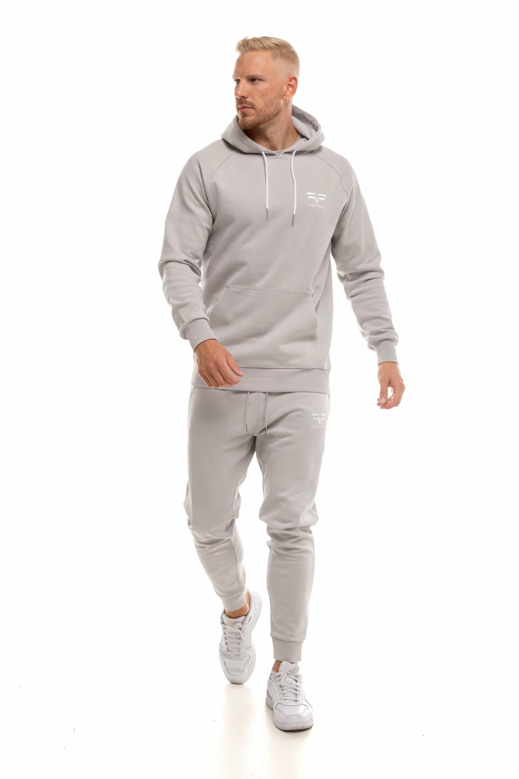 Sweat à capuche GYMFREAK Power Homme - Gris Clair