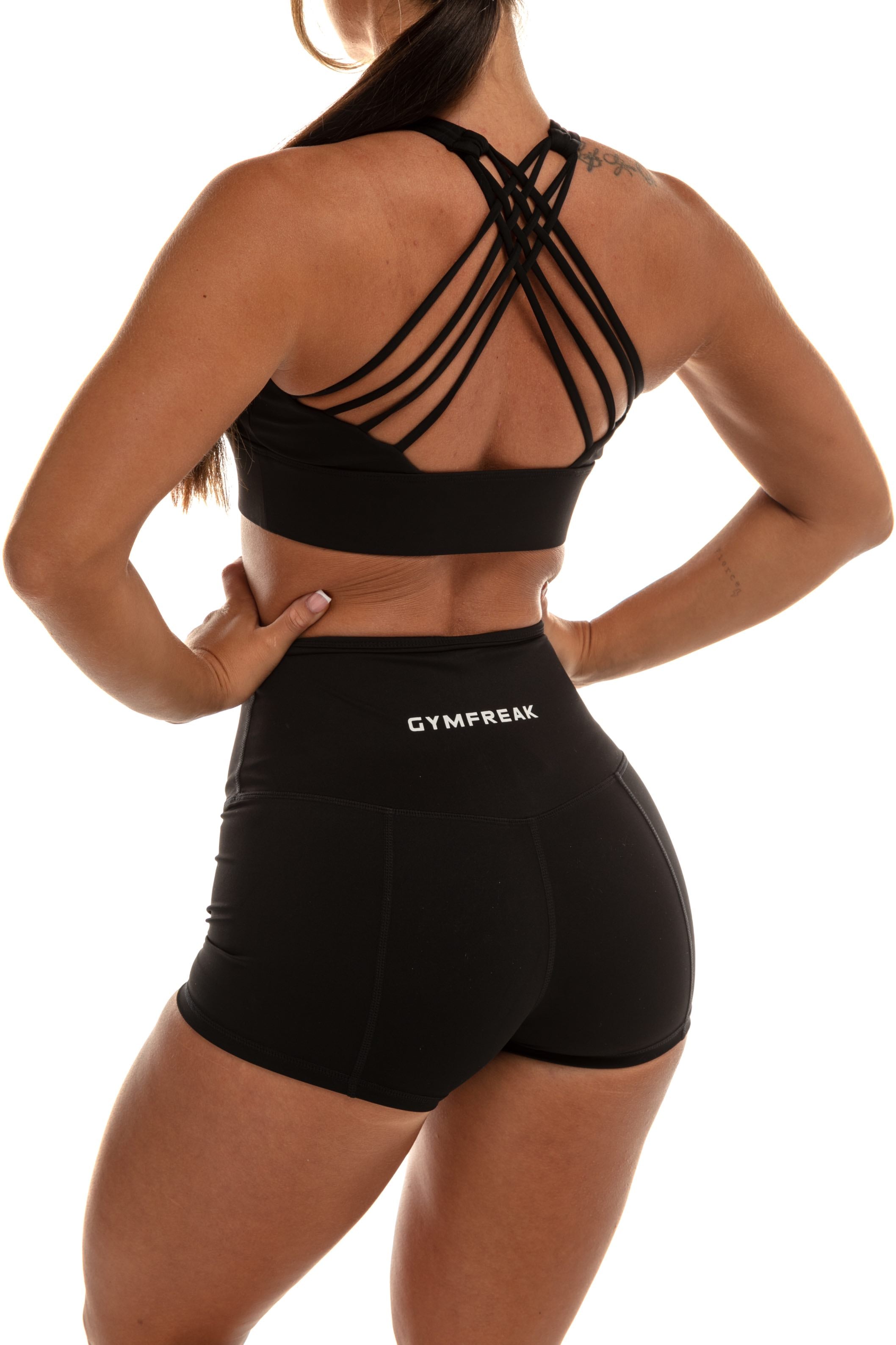 Short GYMFREAK Vision Femme - Noir 2 Pouces/5.08 cms