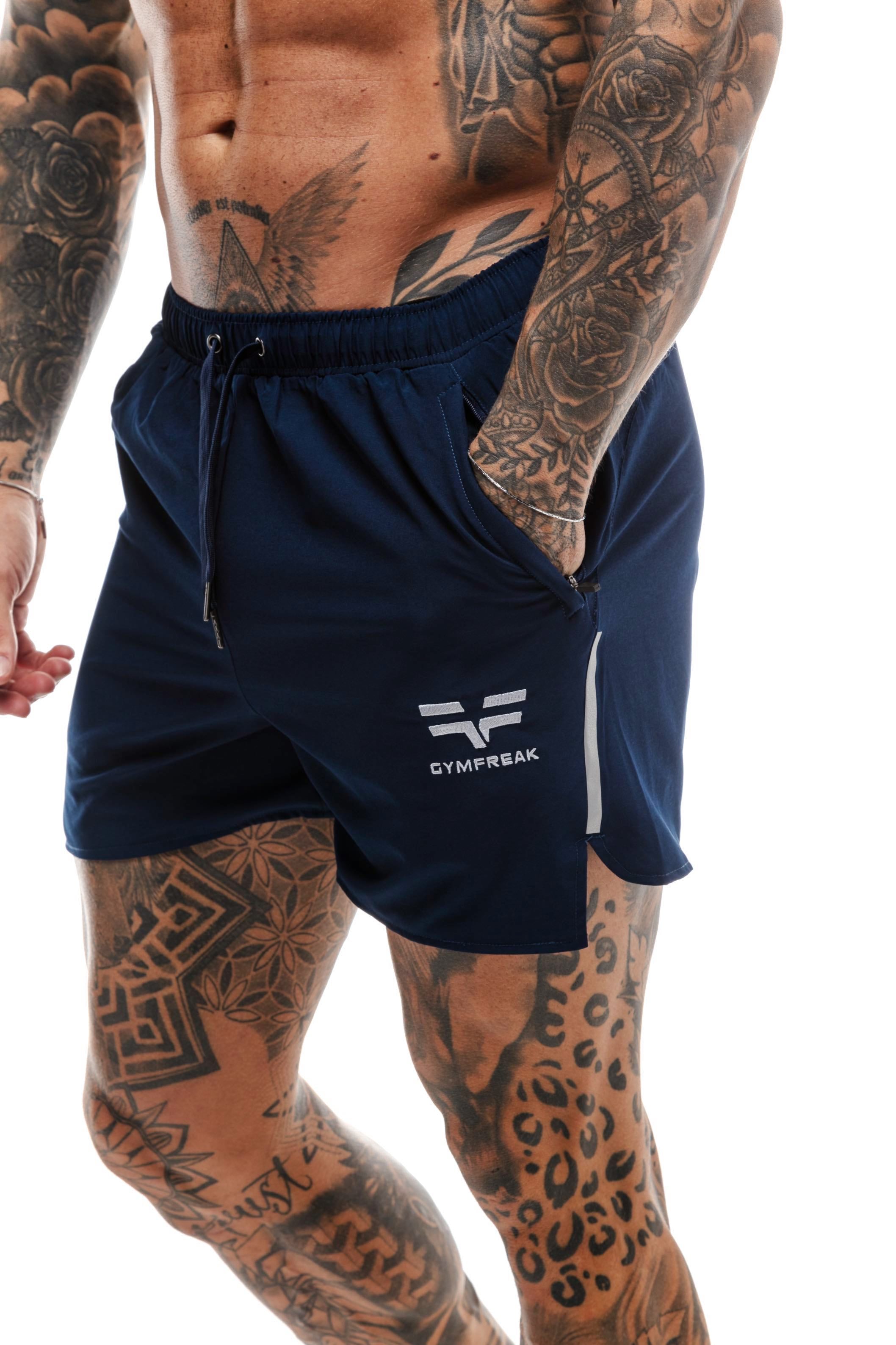 Short GYMFREAK Fusion Homme - Bleu Marine - 3.5 pouces/8.9cms