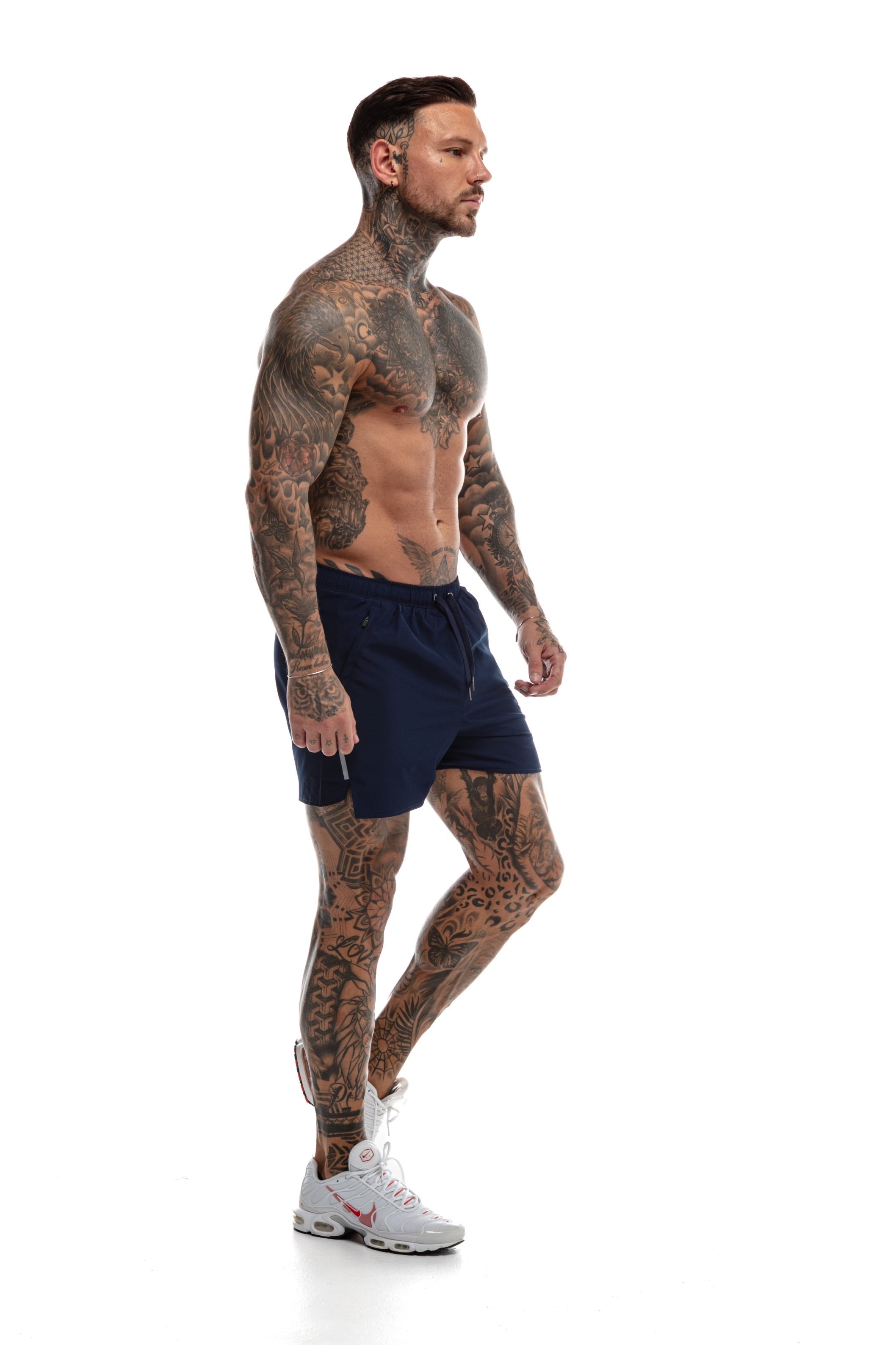 Short GYMFREAK Fusion Homme - Bleu Marine - 3.5 pouces/8.9cms