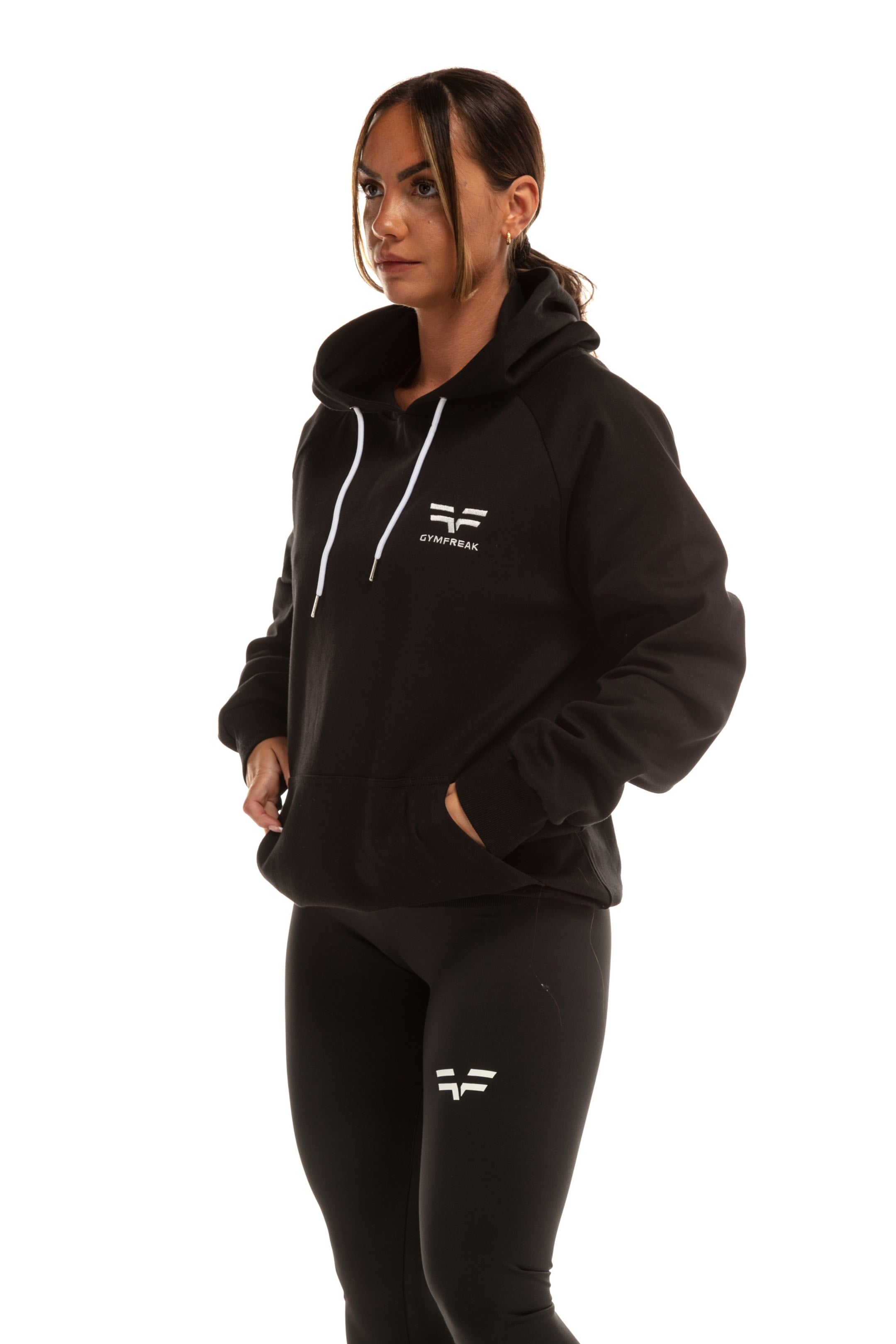 Sweat a capuche GymFreak Power Femme - Noir