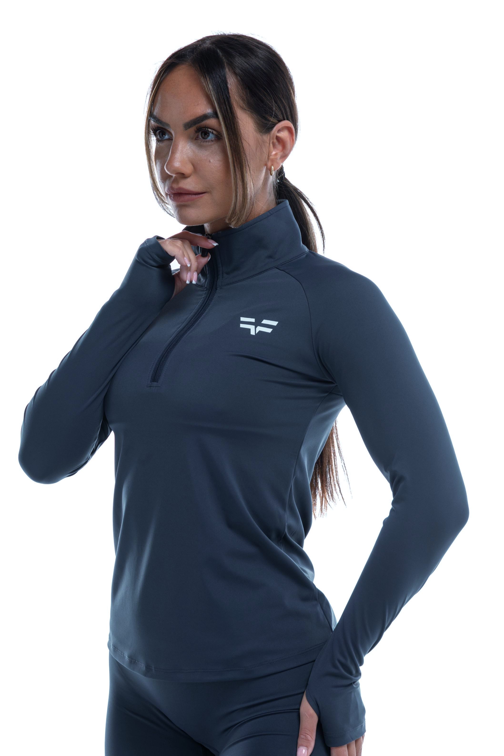 3/4 Zip Top GYMFREAK Vision Femme - Bleu