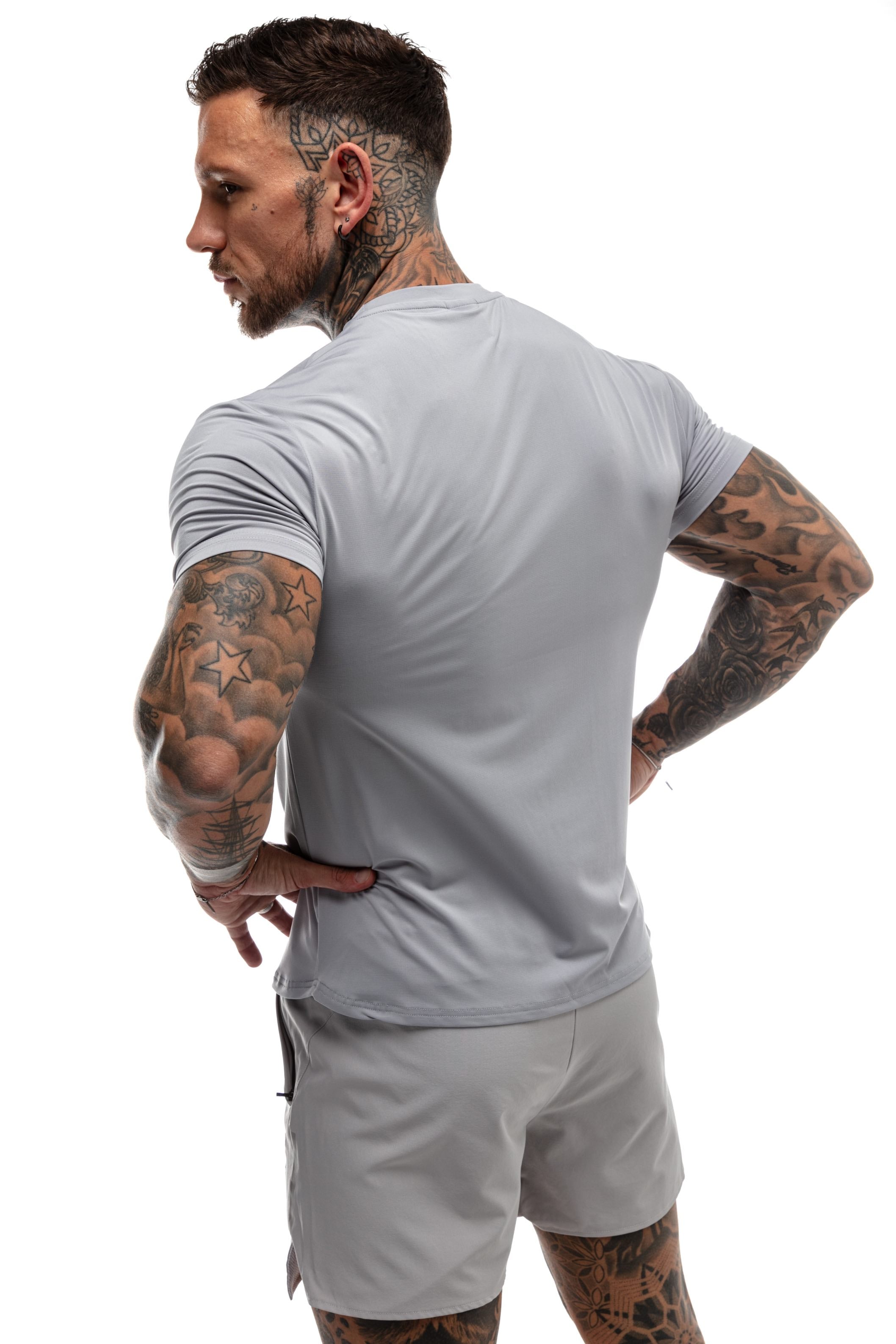 T-Shirt GYMFREAK Fusion Homme - Gris Clair