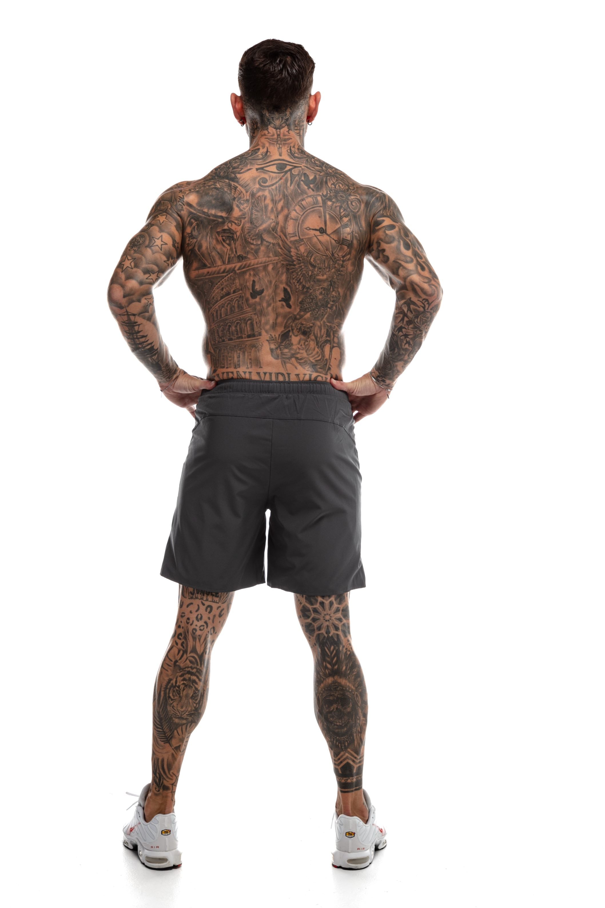 Short GYMFREAK Fusion Homme - Charbon - 7 pouces/17.8cms