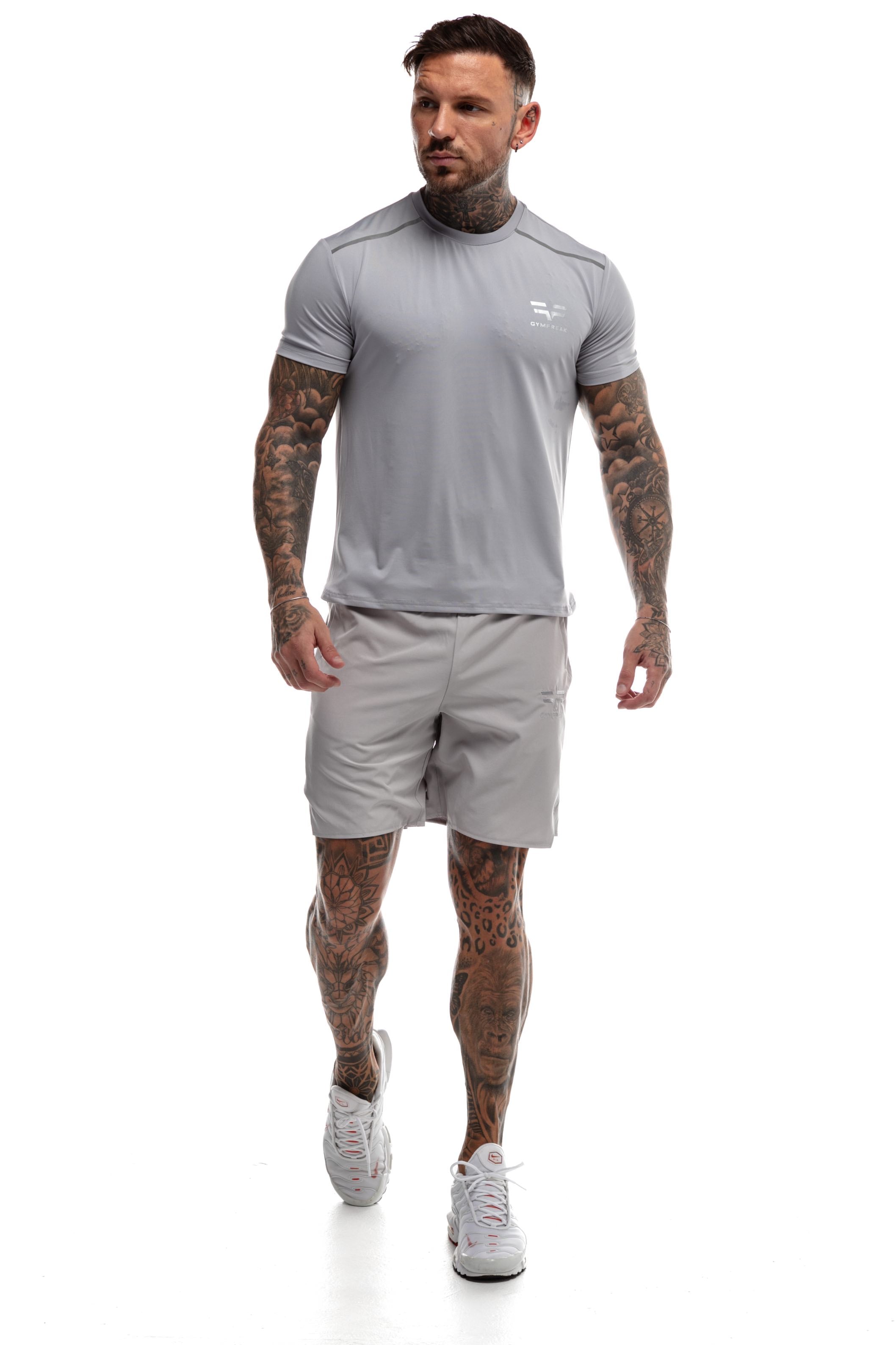 Short GYMFREAK Fusion Homme - Gris clair - 7 pouces/17.8cms