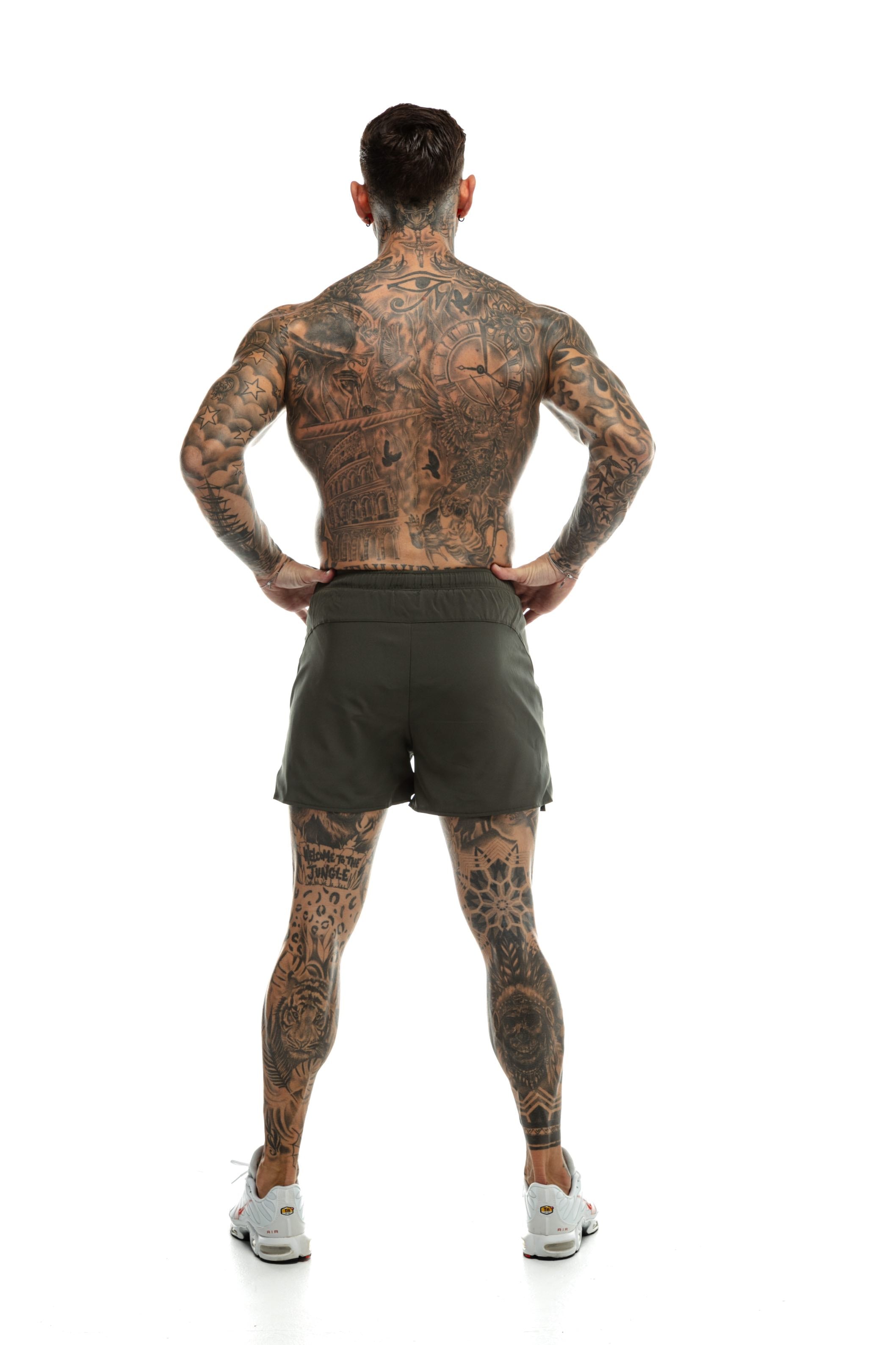 Short GYMFREAK Fusion Homme - Khaki - 3.5 pouces/8.89cms