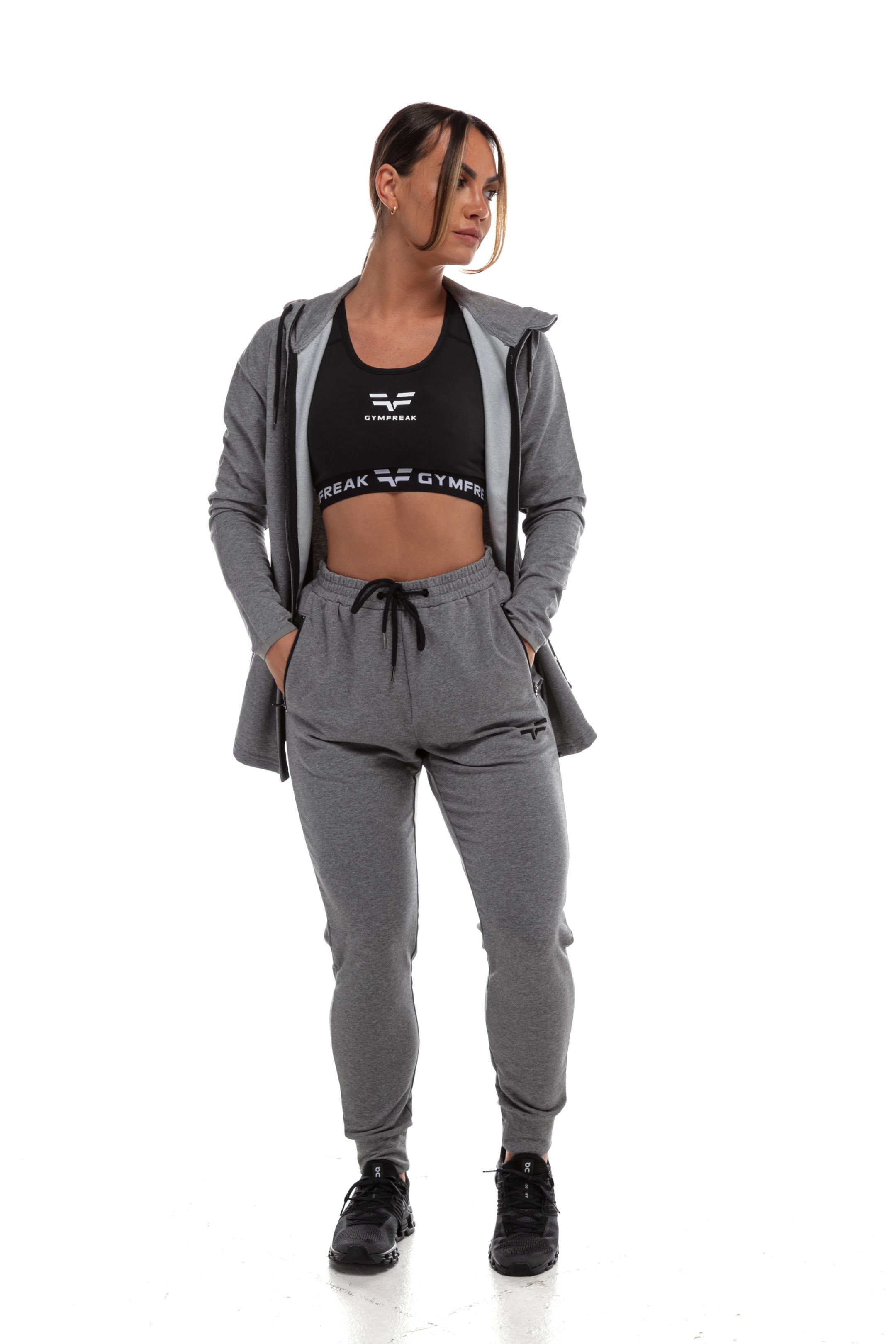 Sweat à capuche GYMFREAK Active femme - Gris