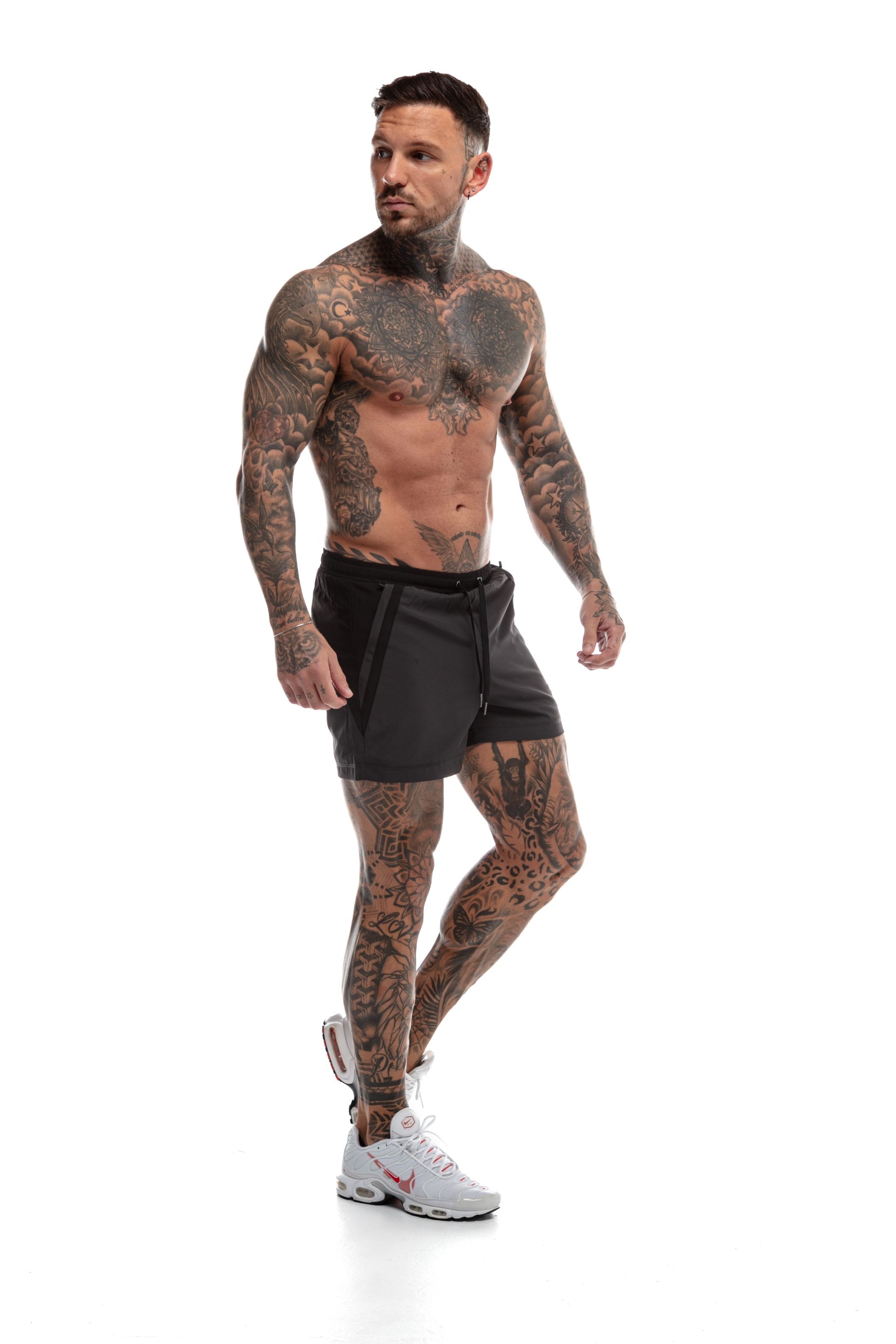 Short GYMFREAK Pro Homme - Gris - 3.5 pouces/8.89cms