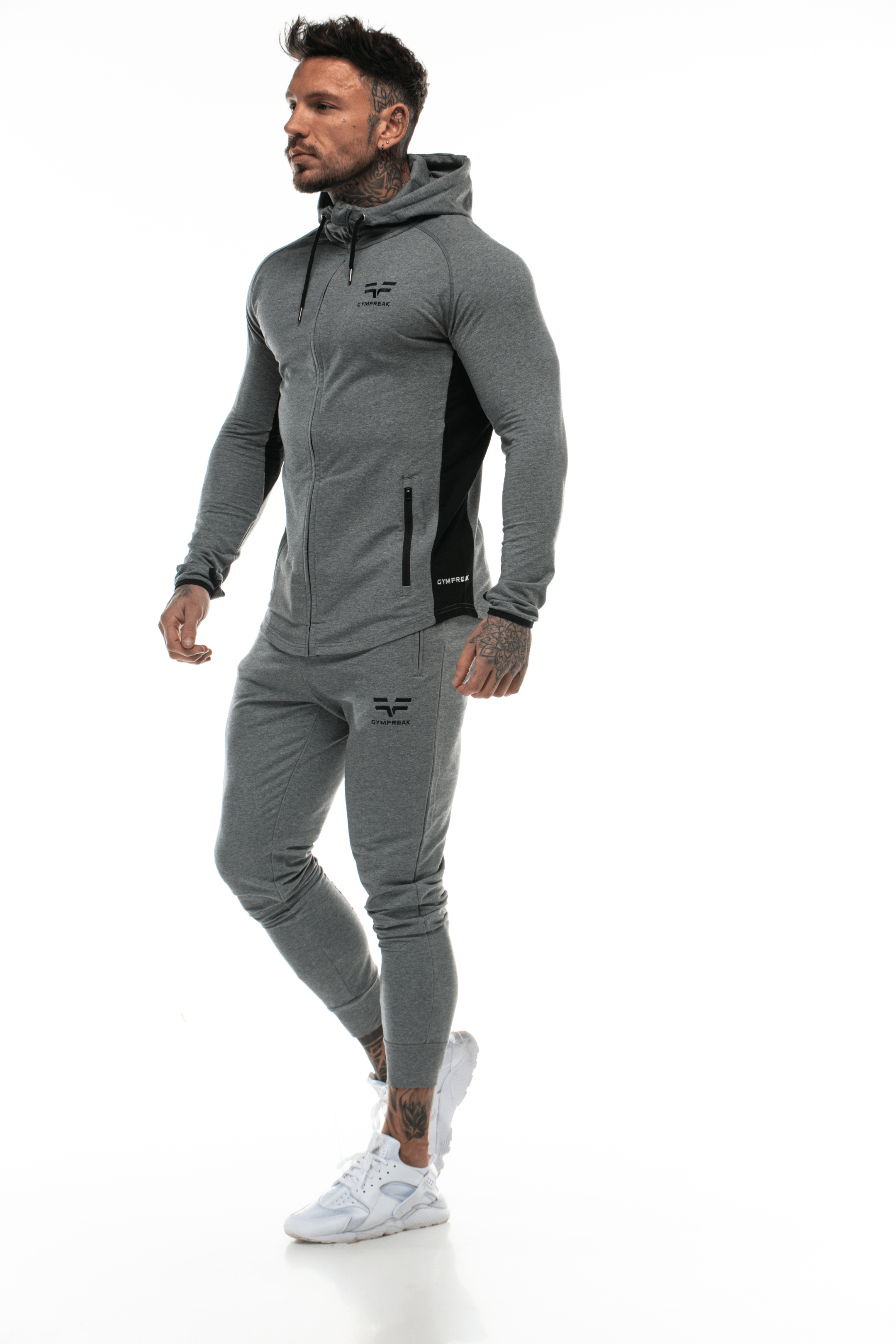 Sweat à capuche GYMFREAK Active Homme - Gris