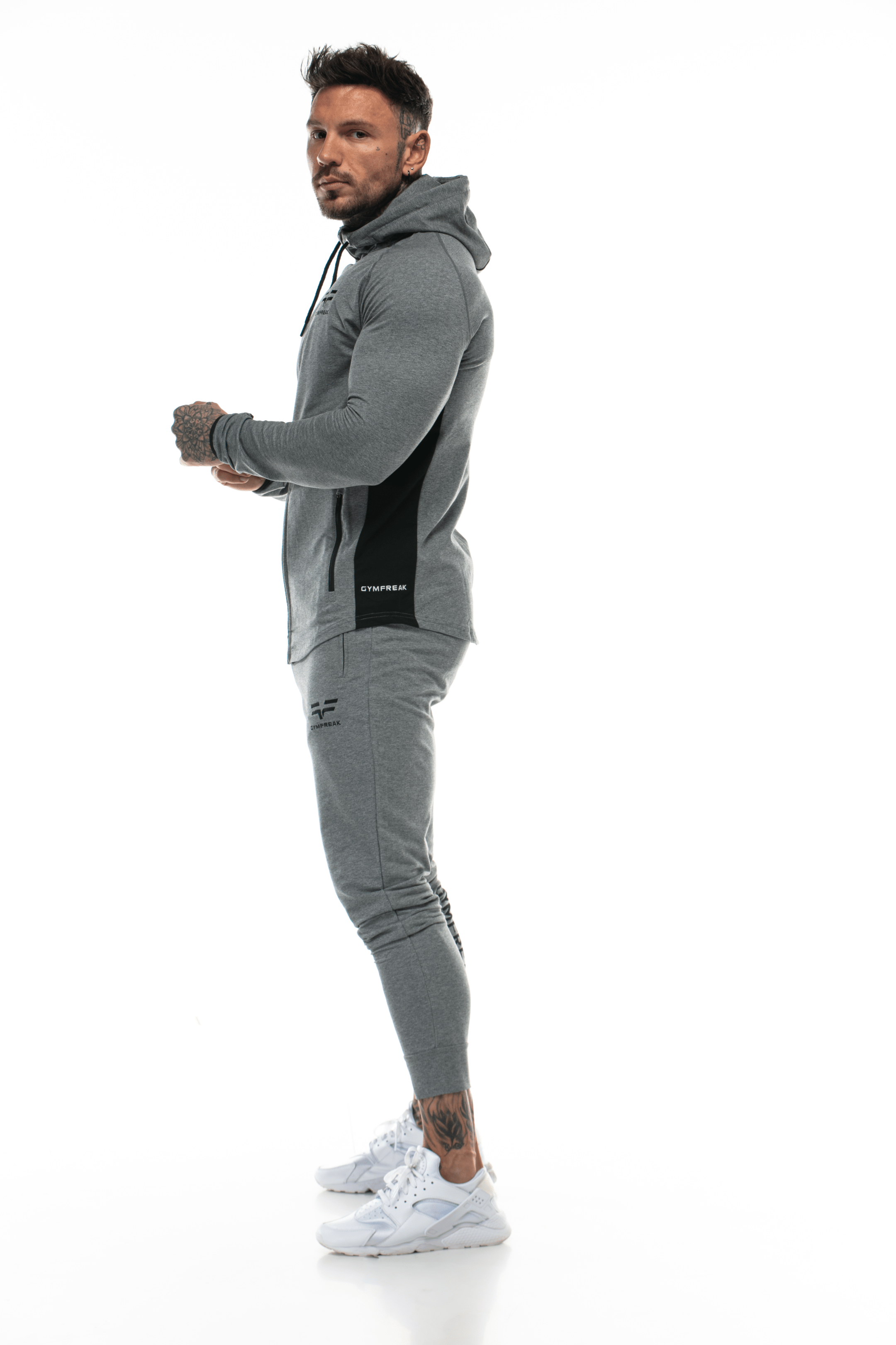Sweat à capuche GYMFREAK Active Homme - Gris
