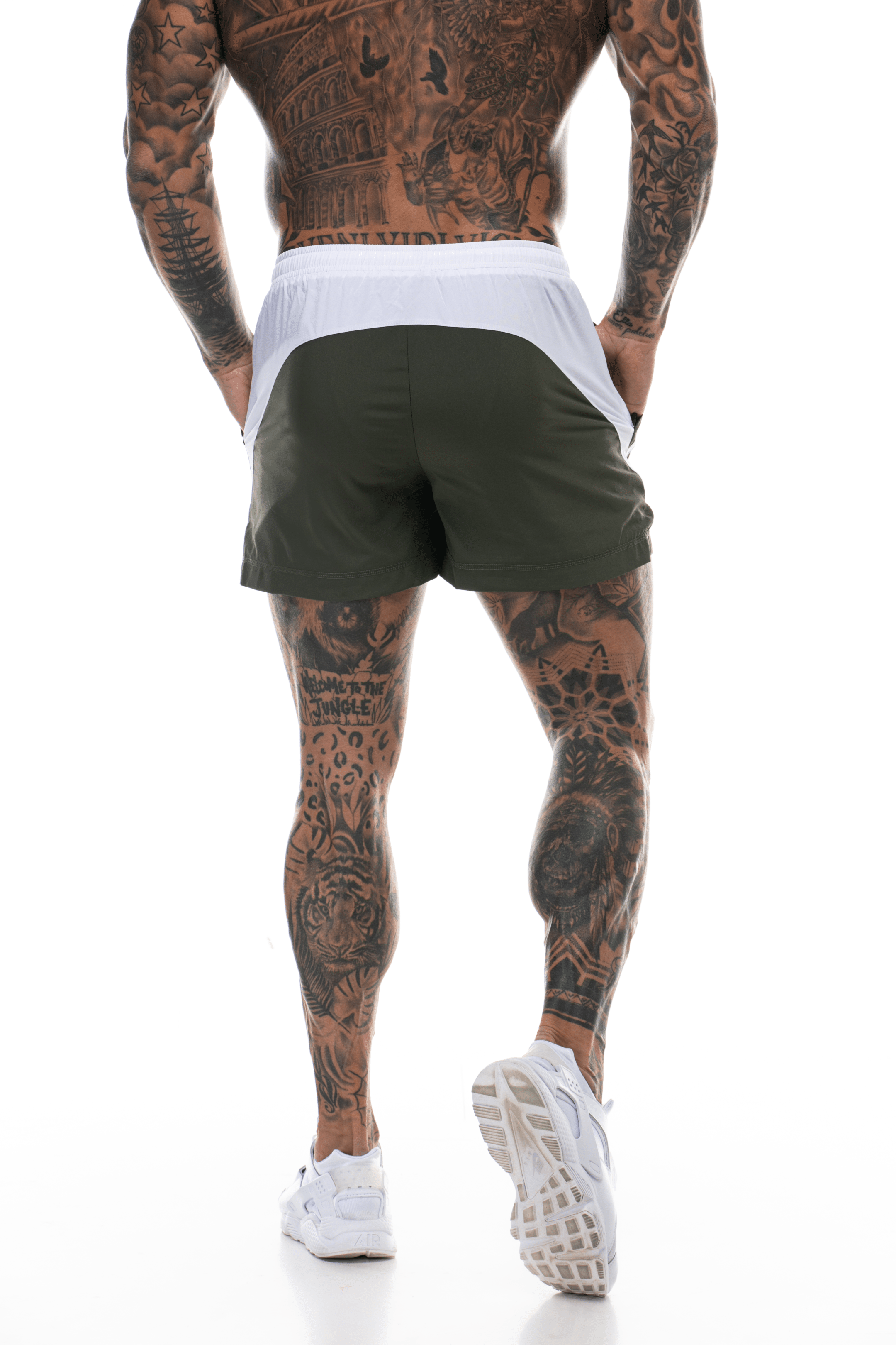 Short GYMFREAK Pro Homme - Khaki - 3.5 pouces/8.89cms