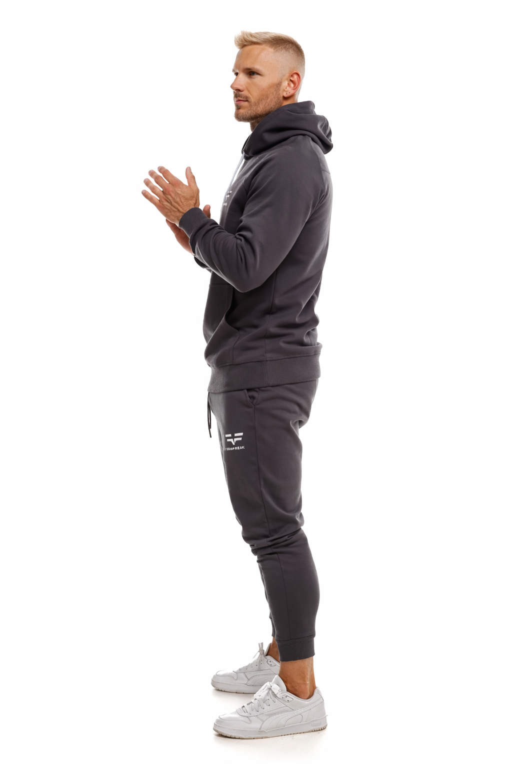 Sweat à capuche GYMFREAK Power Homme - Charbon