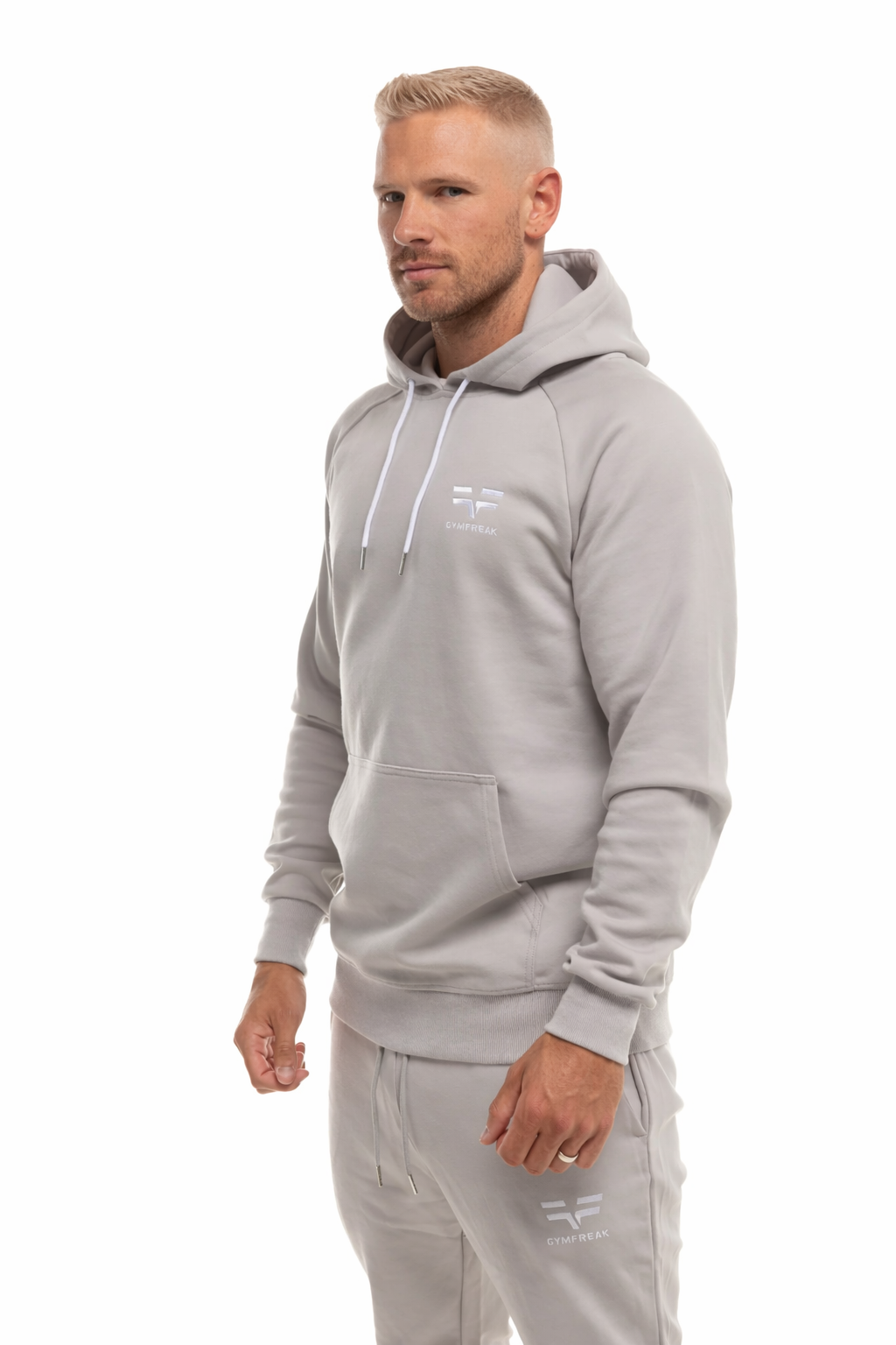 Sweat à capuche GYMFREAK Power Homme - Gris Clair