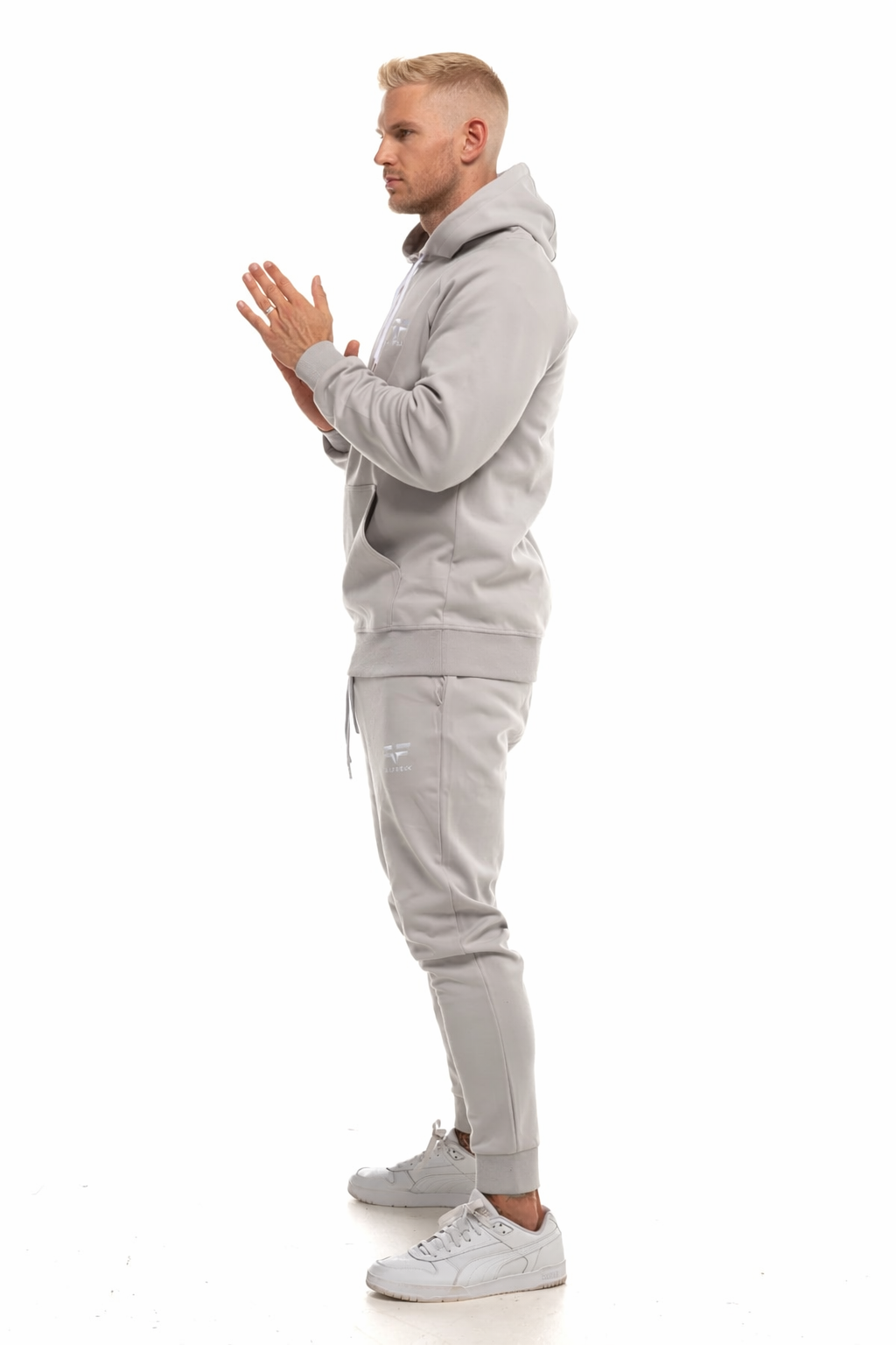 Sweat à capuche GYMFREAK Power Homme - Gris Clair