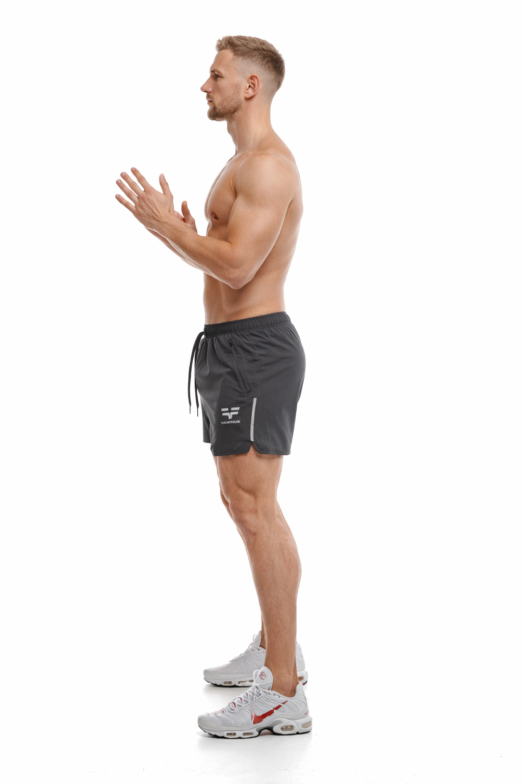 Short GYMFREAK Fusion Homme - Charbon-  3.5 pouces/8.89cms