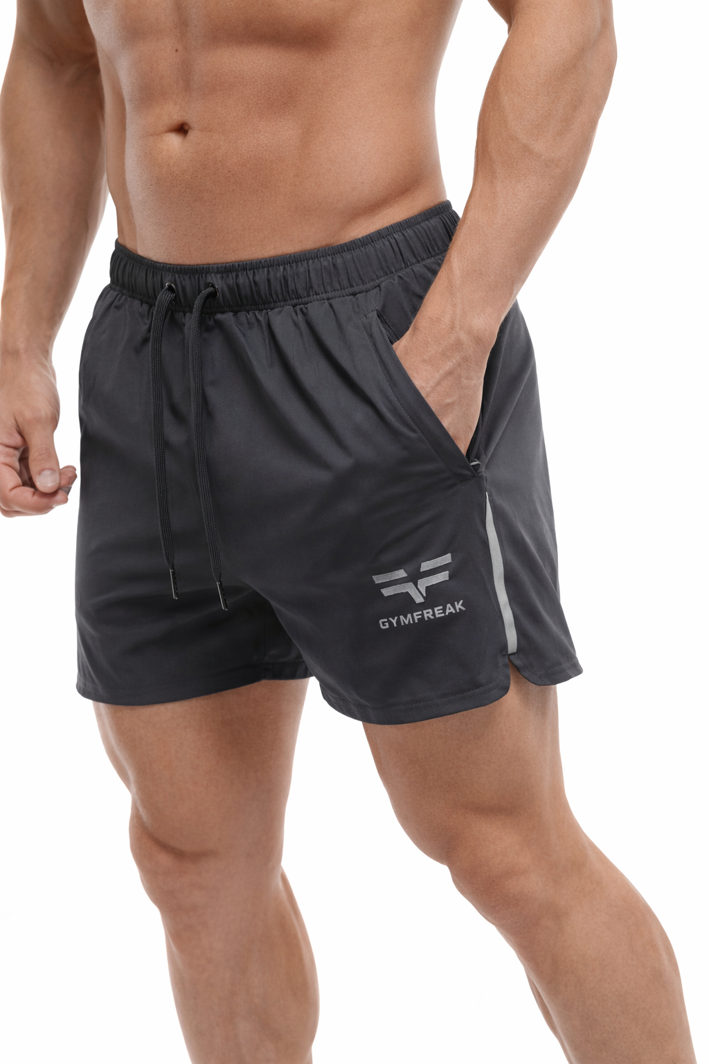 Short GYMFREAK Fusion Homme - Charbon-  3.5 pouces/8.89cms