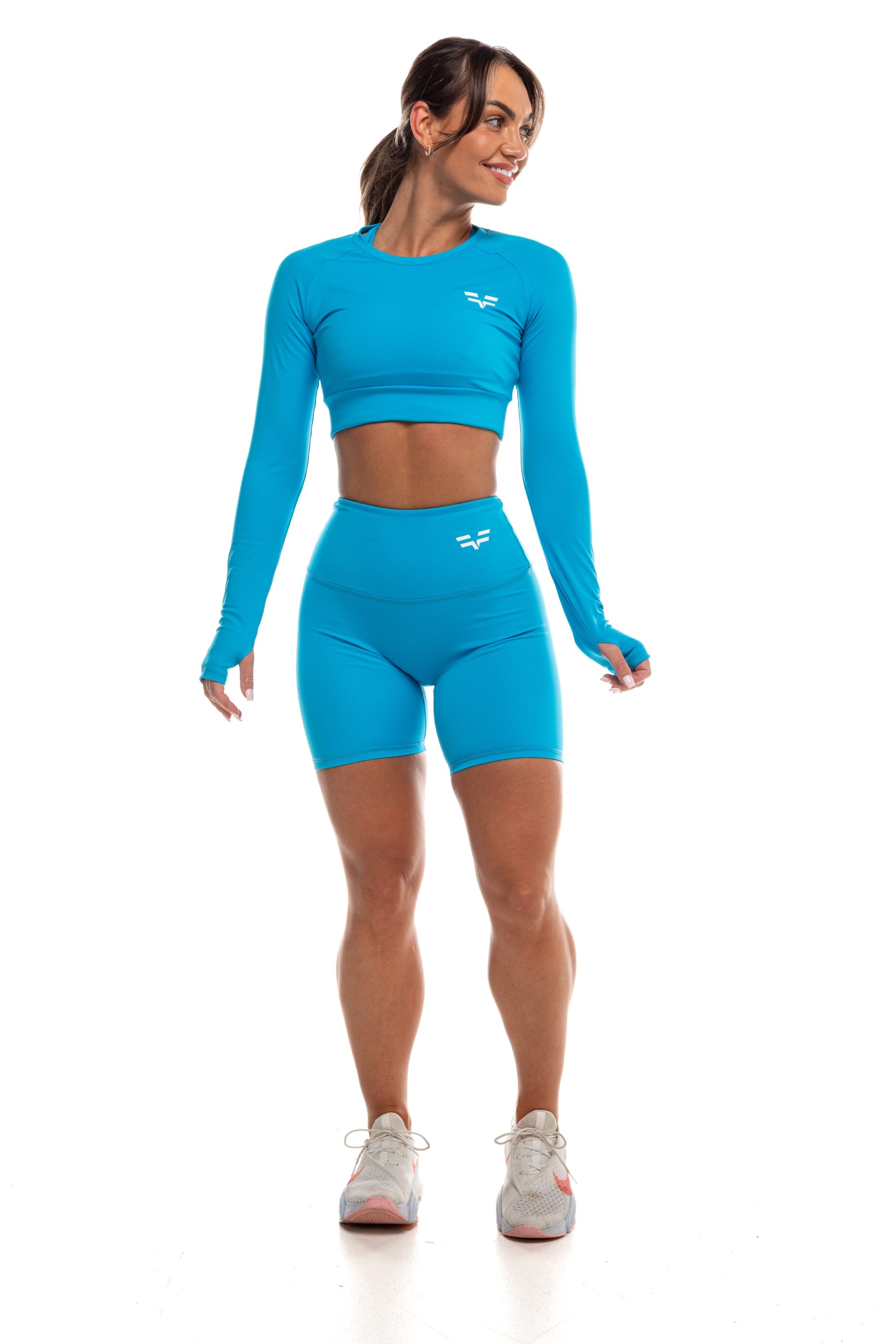Short GYMFREAK Vision Femme - Bleu Bébé 6 Pouces/15.24 cms
