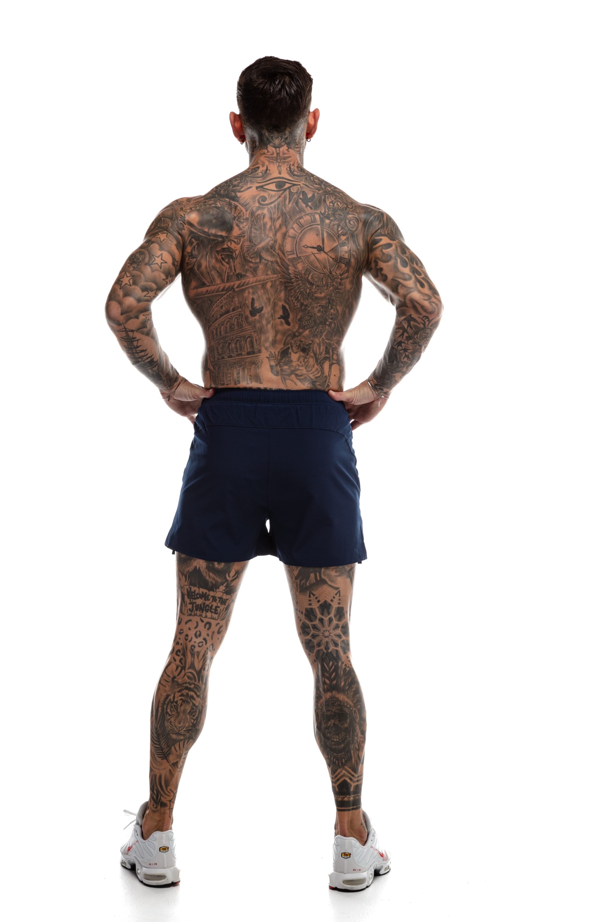 Short GYMFREAK Fusion Homme - Bleu Marine - 3.5 pouces/8.9cms