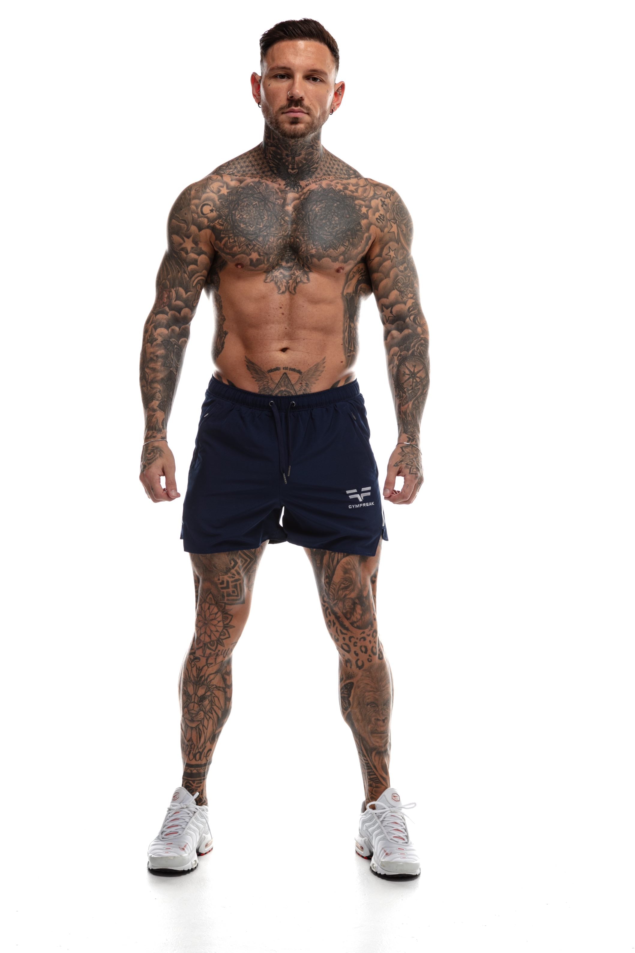 Short GYMFREAK Fusion Homme - Bleu Marine - 3.5 pouces/8.9cms