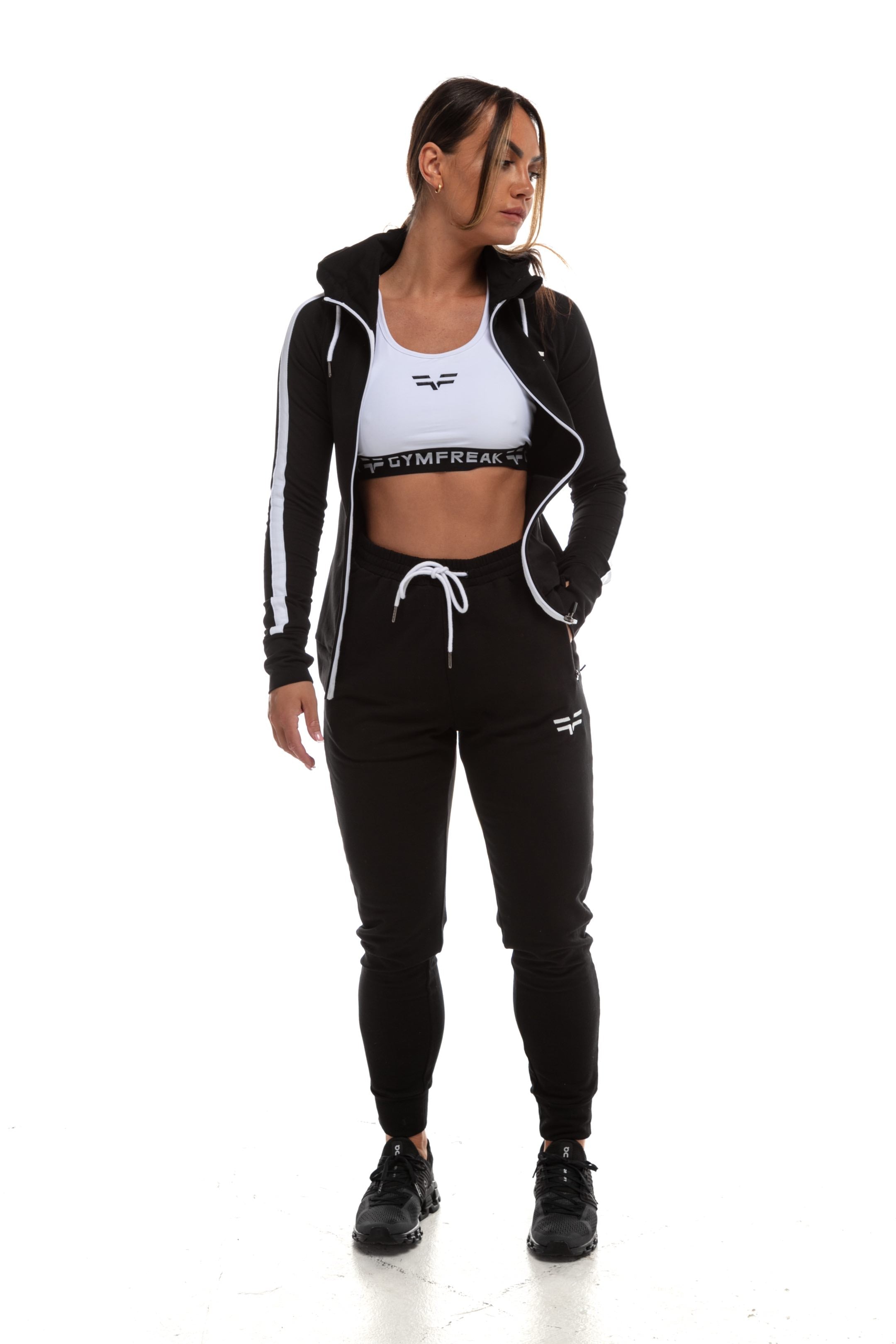 Sweat à capuche GYMFREAK Emblem Femme - Noir