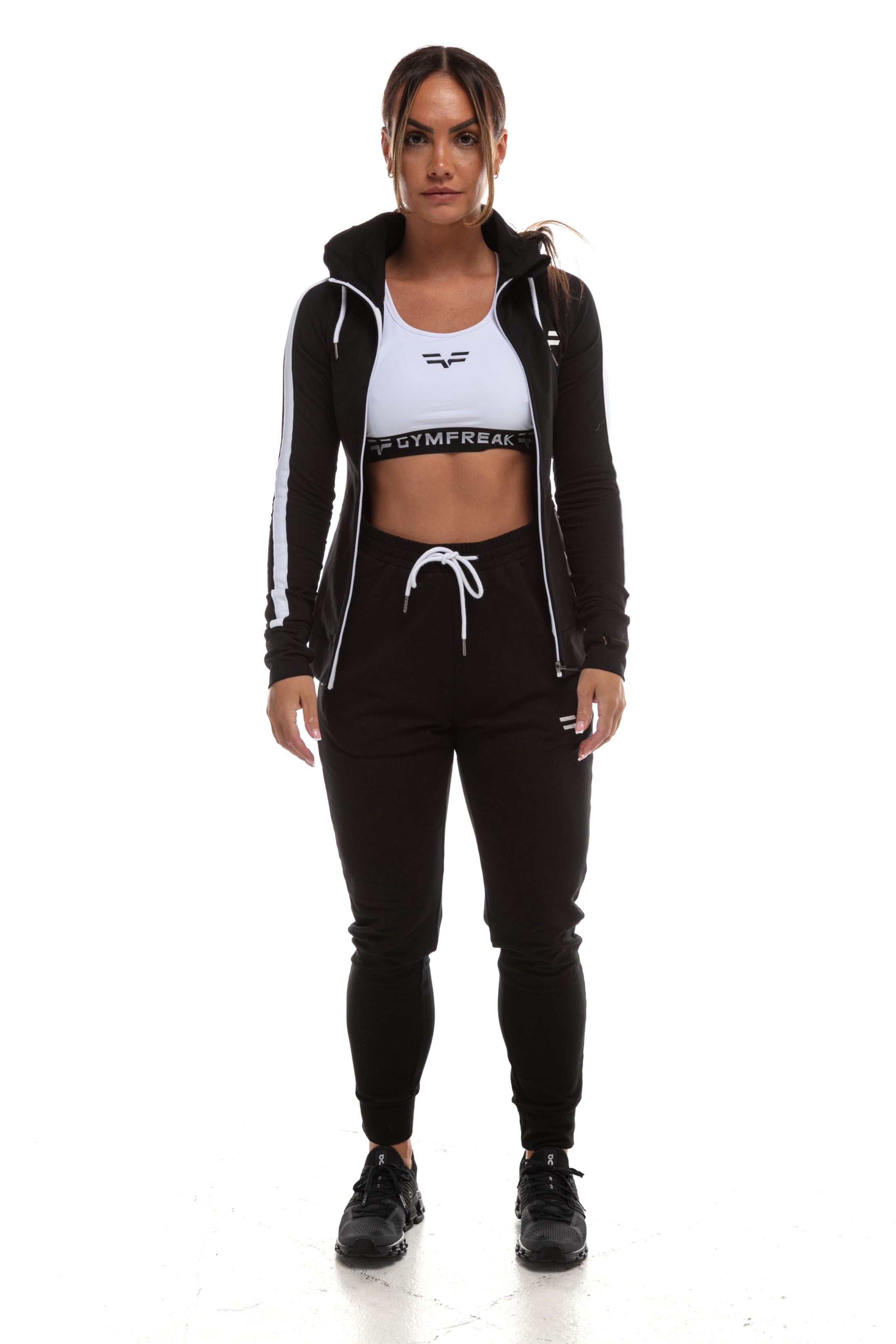 Sweat à capuche GYMFREAK Emblem Femme - Noir