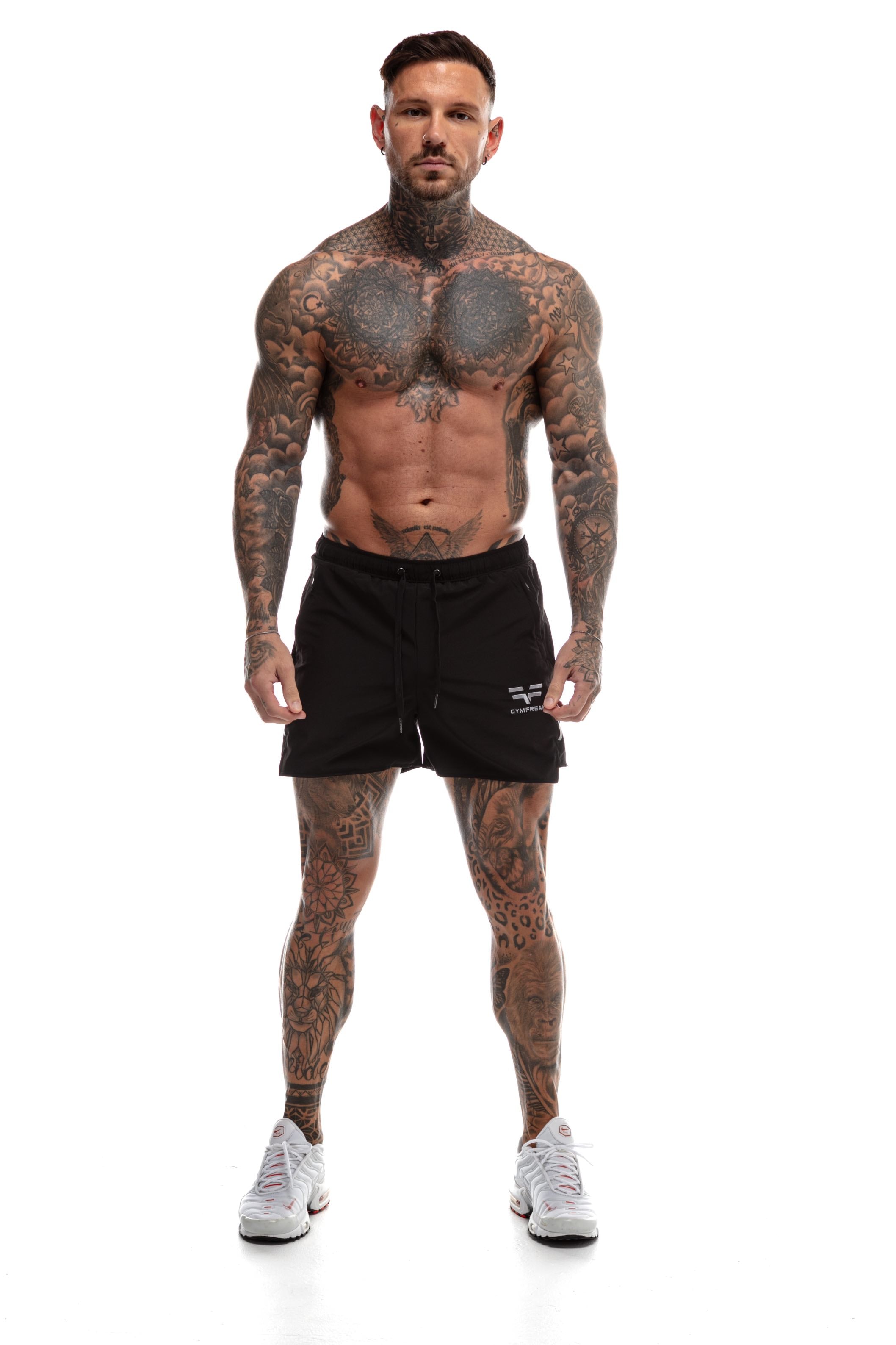 Short GYMFREAK Fusion Homme - Noir - 3.5 pouces/8.89cms