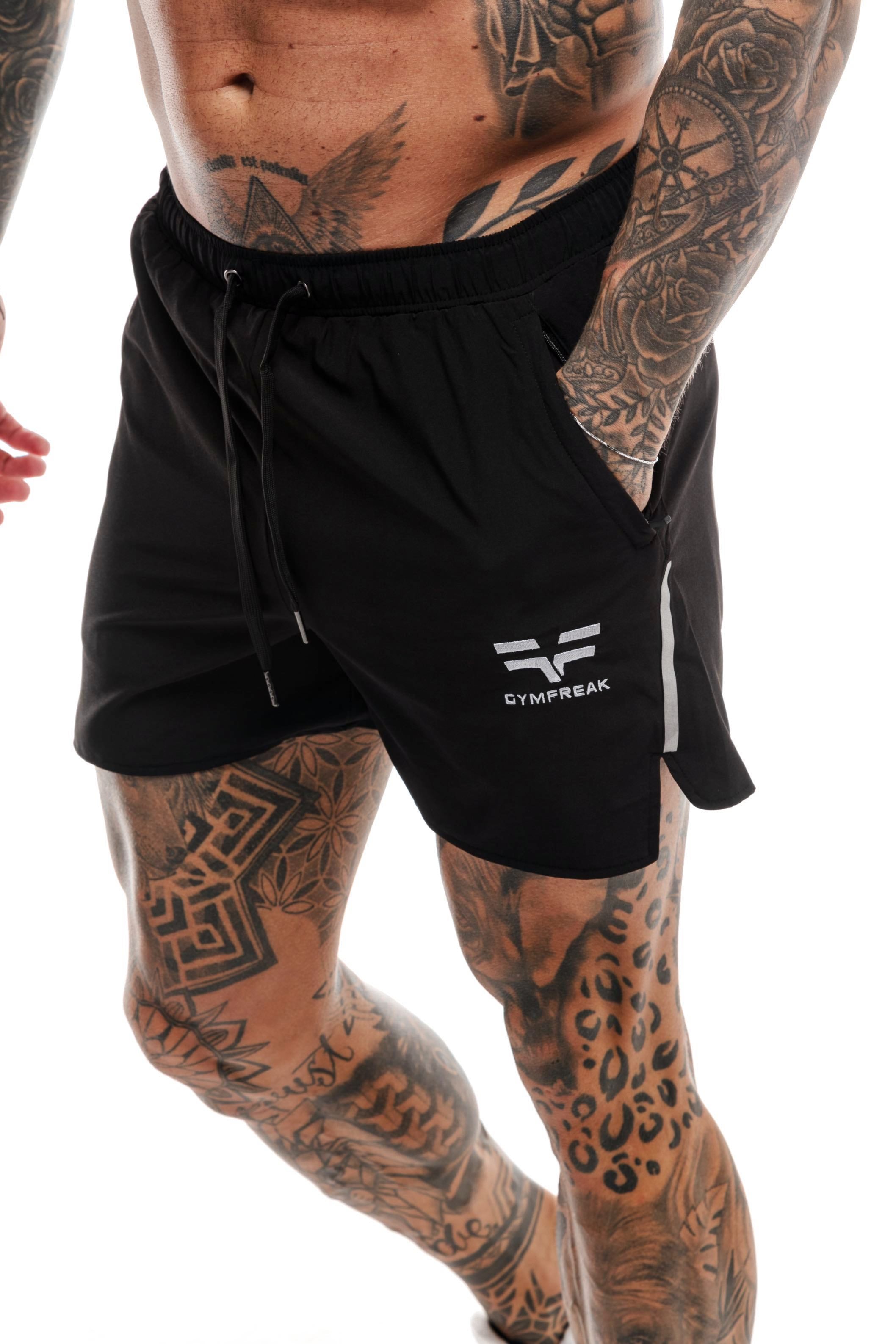 Short GYMFREAK Fusion Homme - Noir - 3.5 pouces/8.89cms