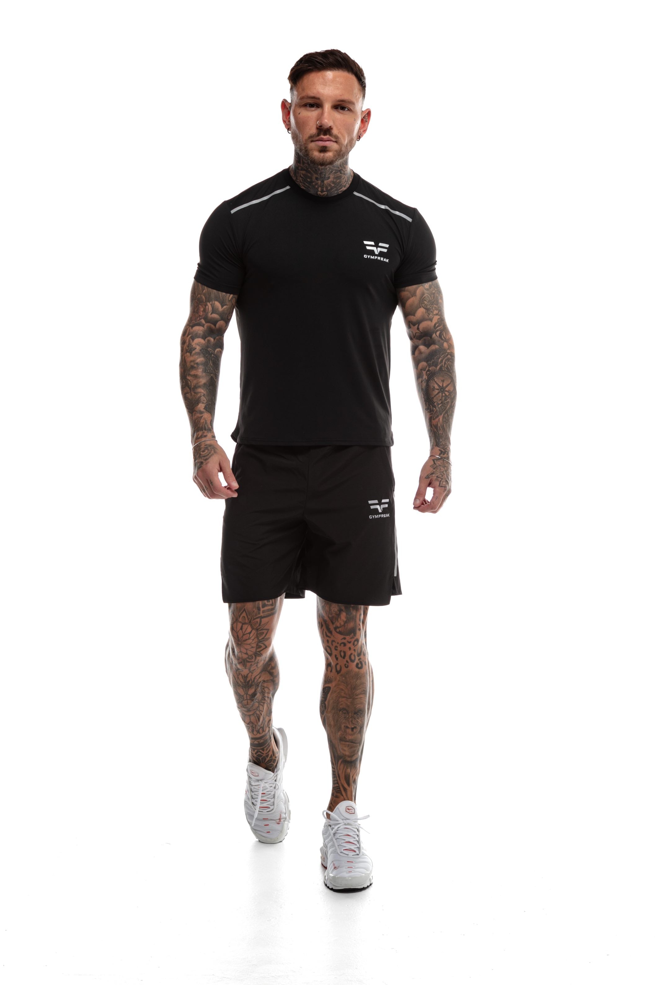 Short GYMFREAK Fusion Homme - Noir - 7 pouces/17.8cms