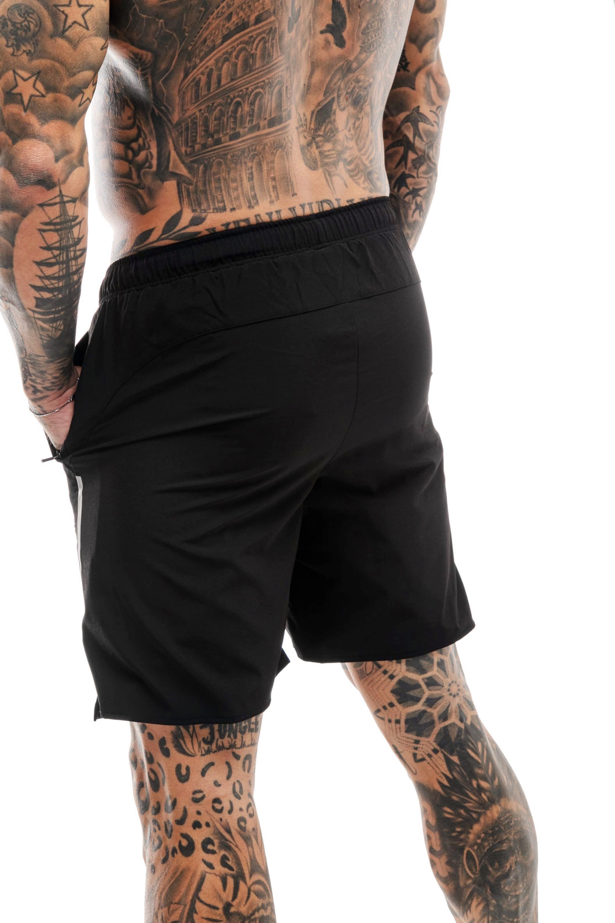 Short GYMFREAK Fusion Homme - Noir - 7 pouces/17.8cms