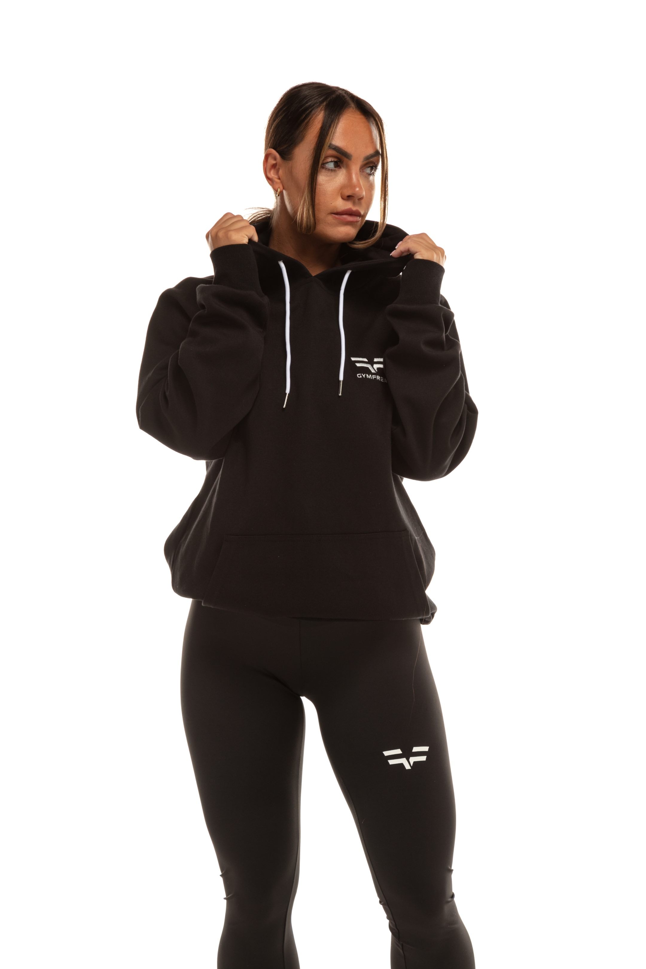 Sweat a capuche GymFreak Power Femme - Noir