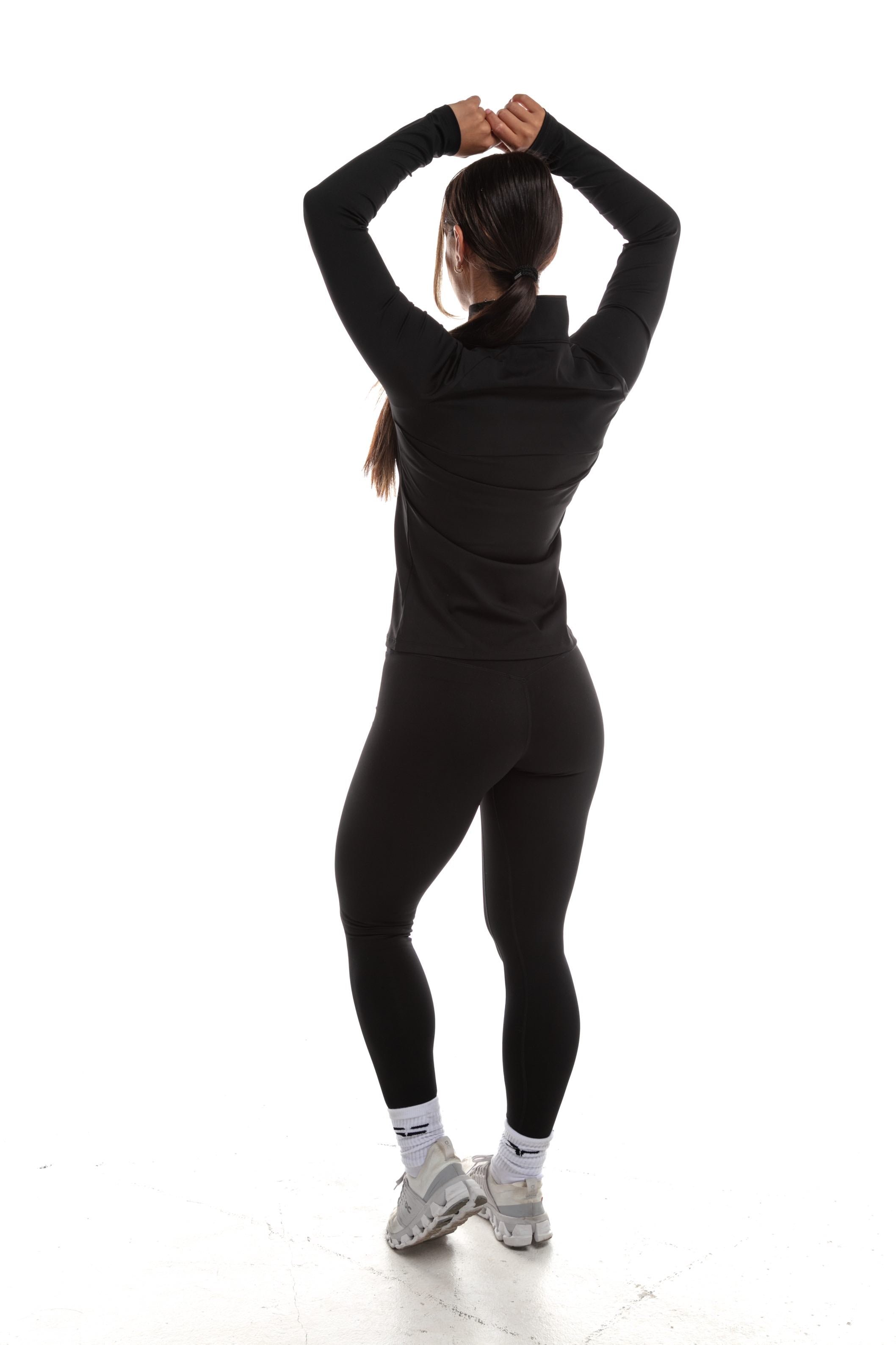 3/4 Zip Top GYMFREAK Vision Femme - Noir
