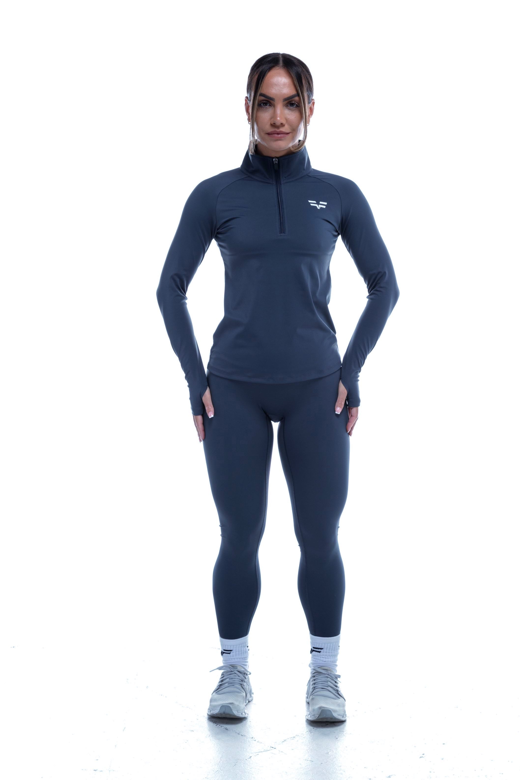 3/4 Zip Top GYMFREAK Vision Femme - Bleu