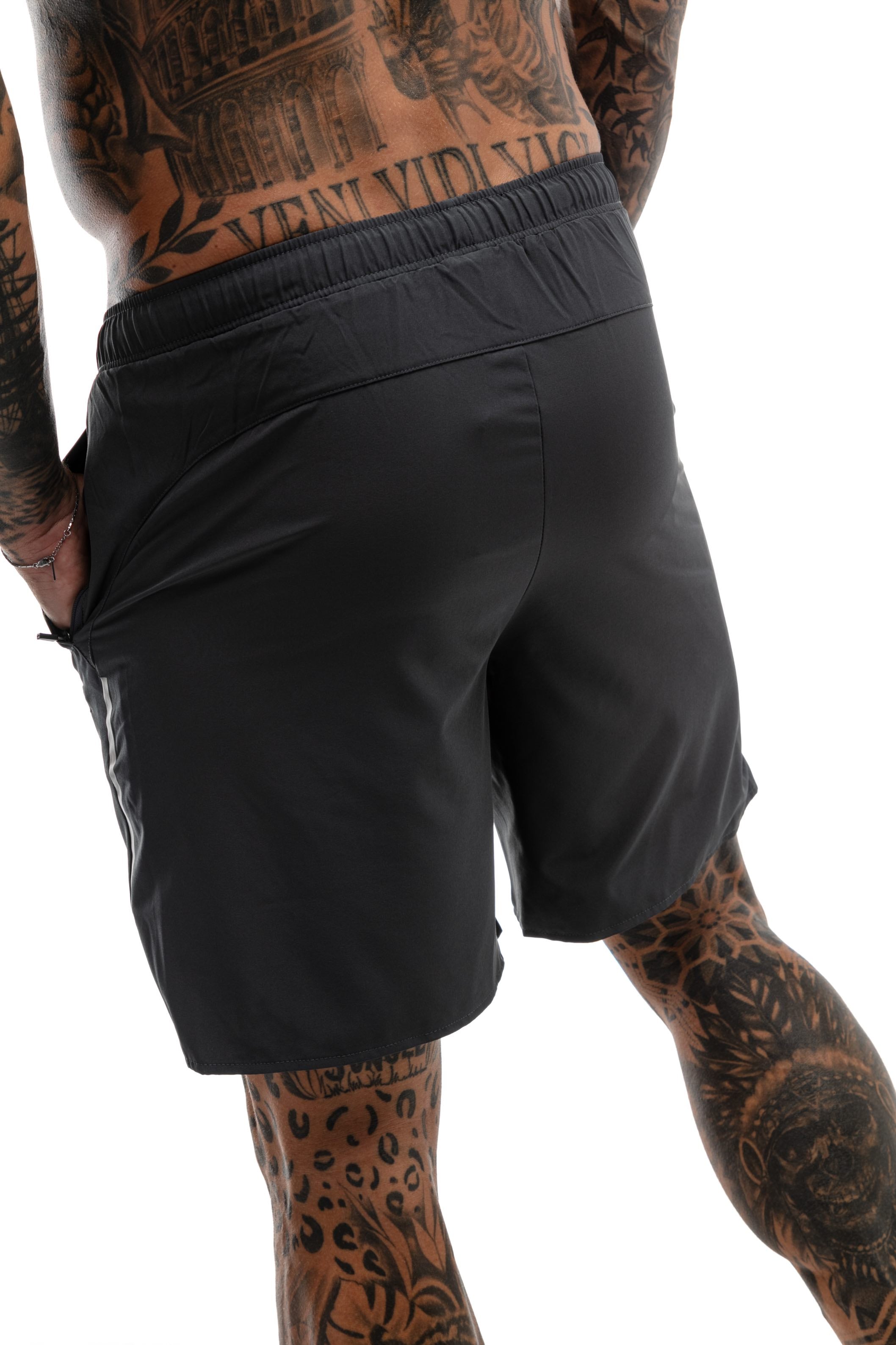 Short GYMFREAK Fusion Homme - Charbon - 7 pouces/17.8cms