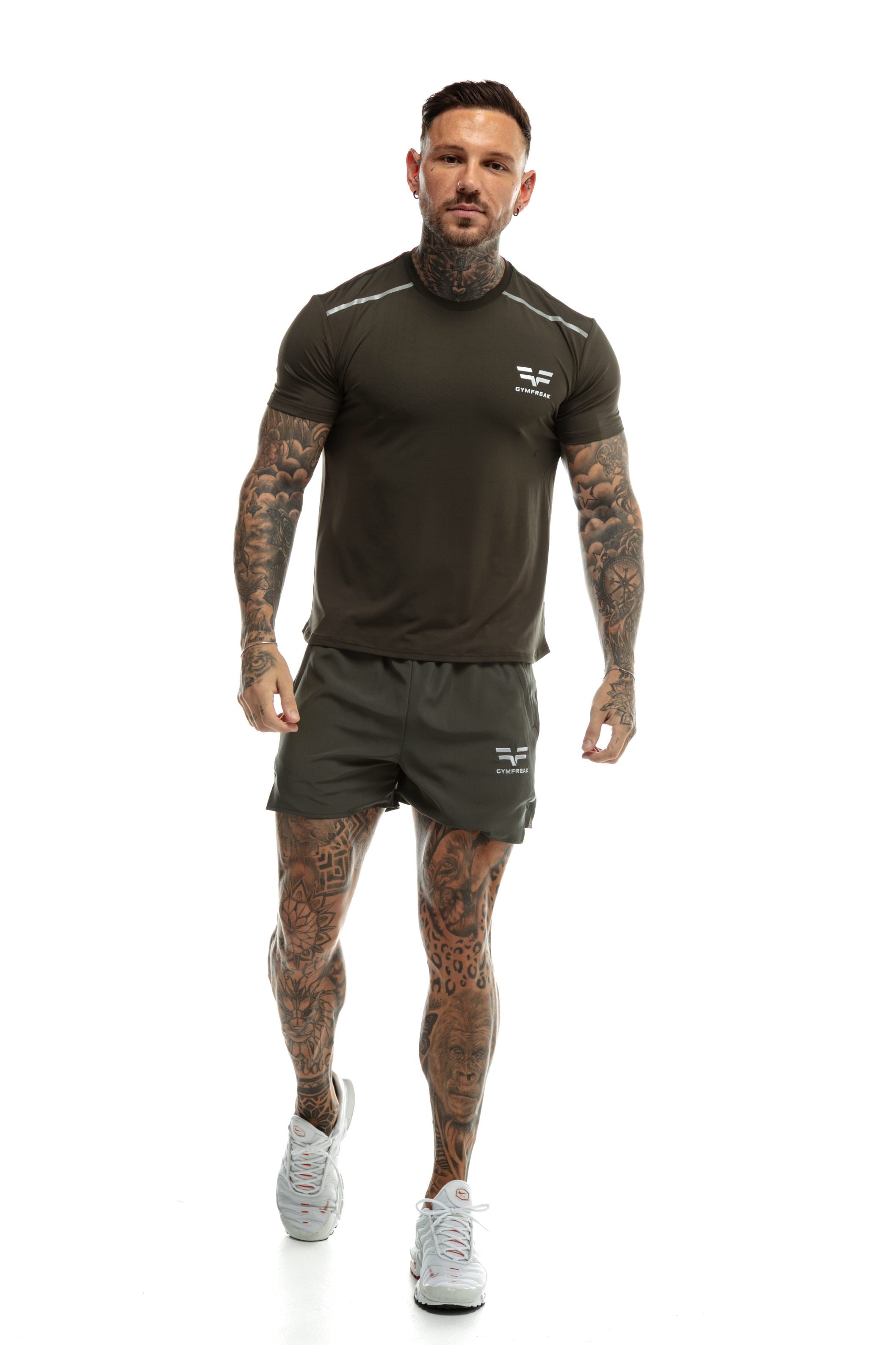 Short GYMFREAK Fusion Homme - Khaki - 3.5 pouces/8.89cms