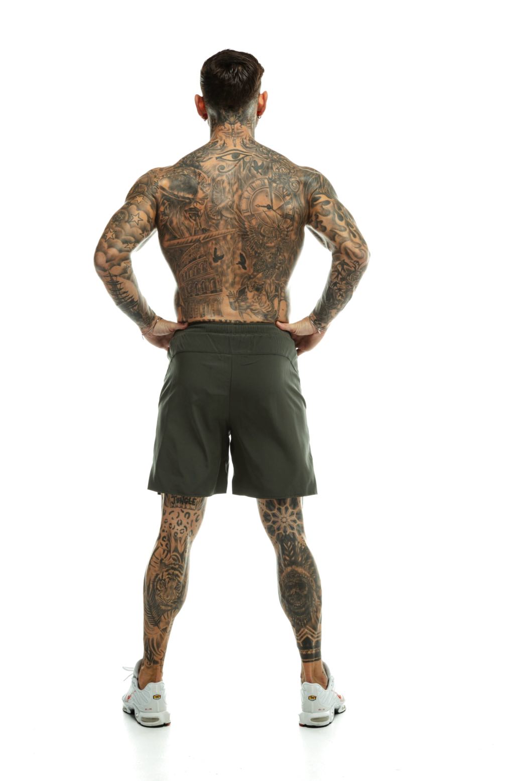 Short GYMFREAK Fusion Homme - Khaki - 7 pouces/17.8cms