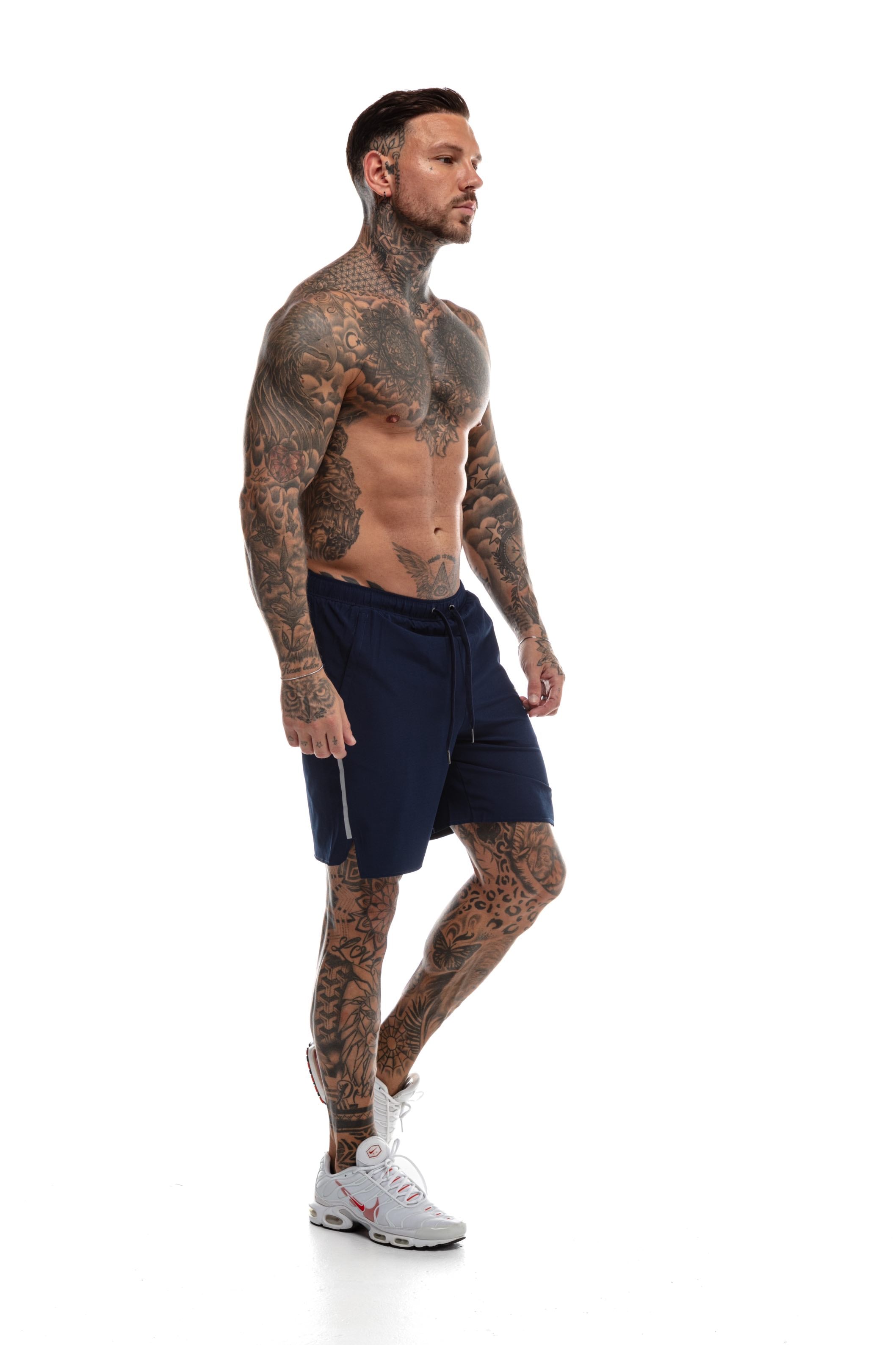 Short GYMFREAK Fusion Homme - Bleu Marine - 7 pouces/17.8cms