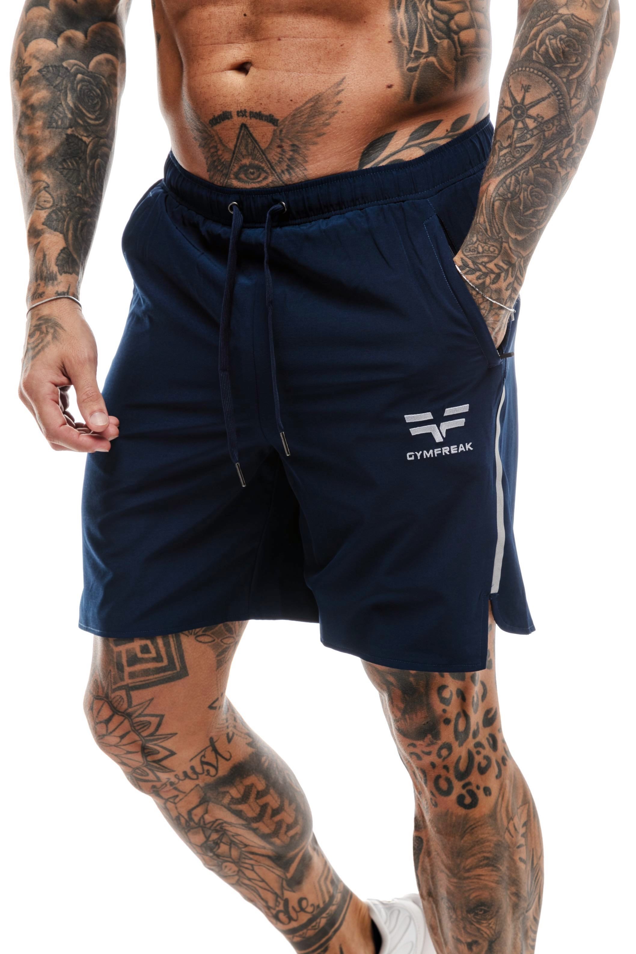 Short GYMFREAK Fusion Homme - Bleu Marine - 7 pouces/17.8cms