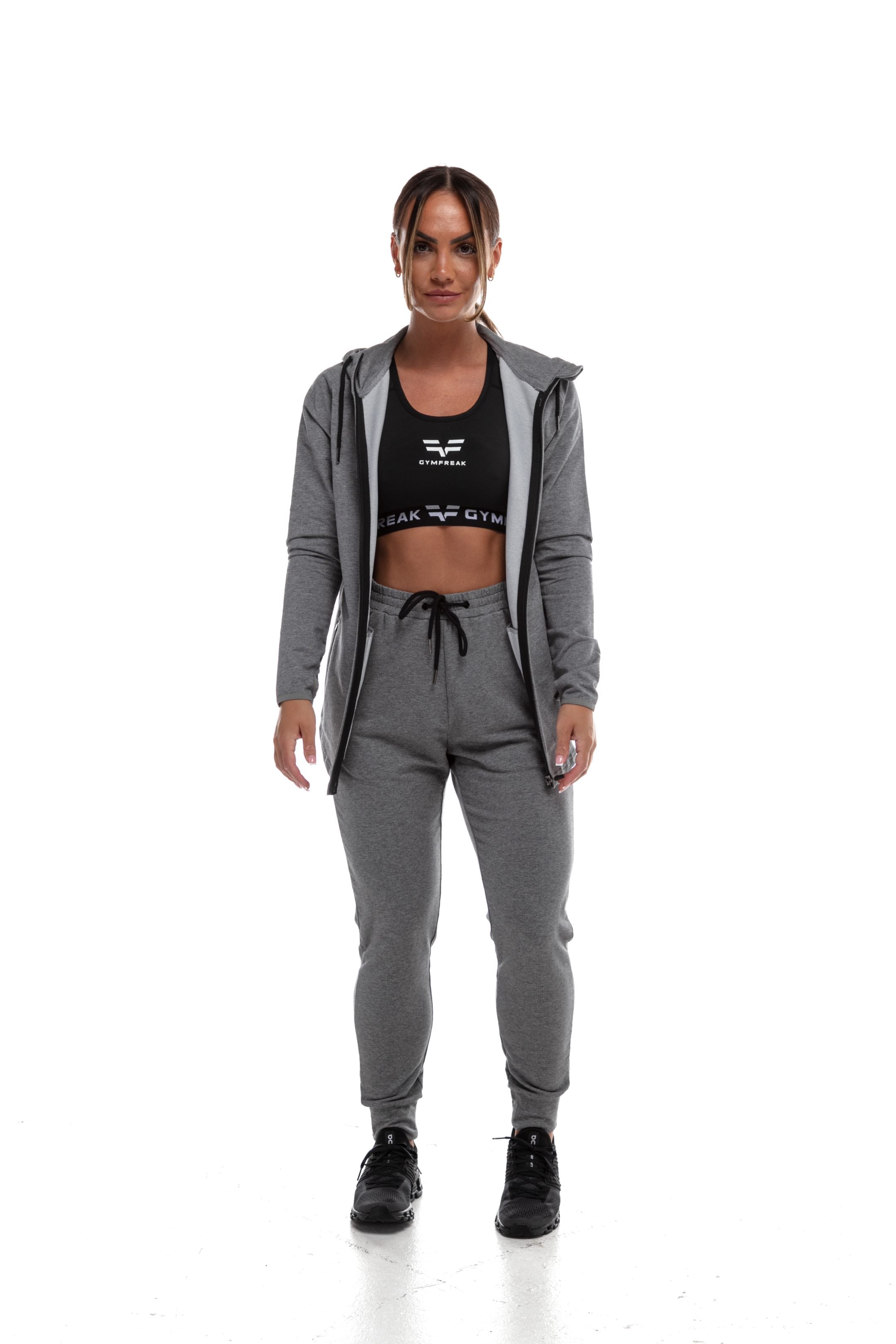 Sweat à capuche GYMFREAK Active femme - Gris