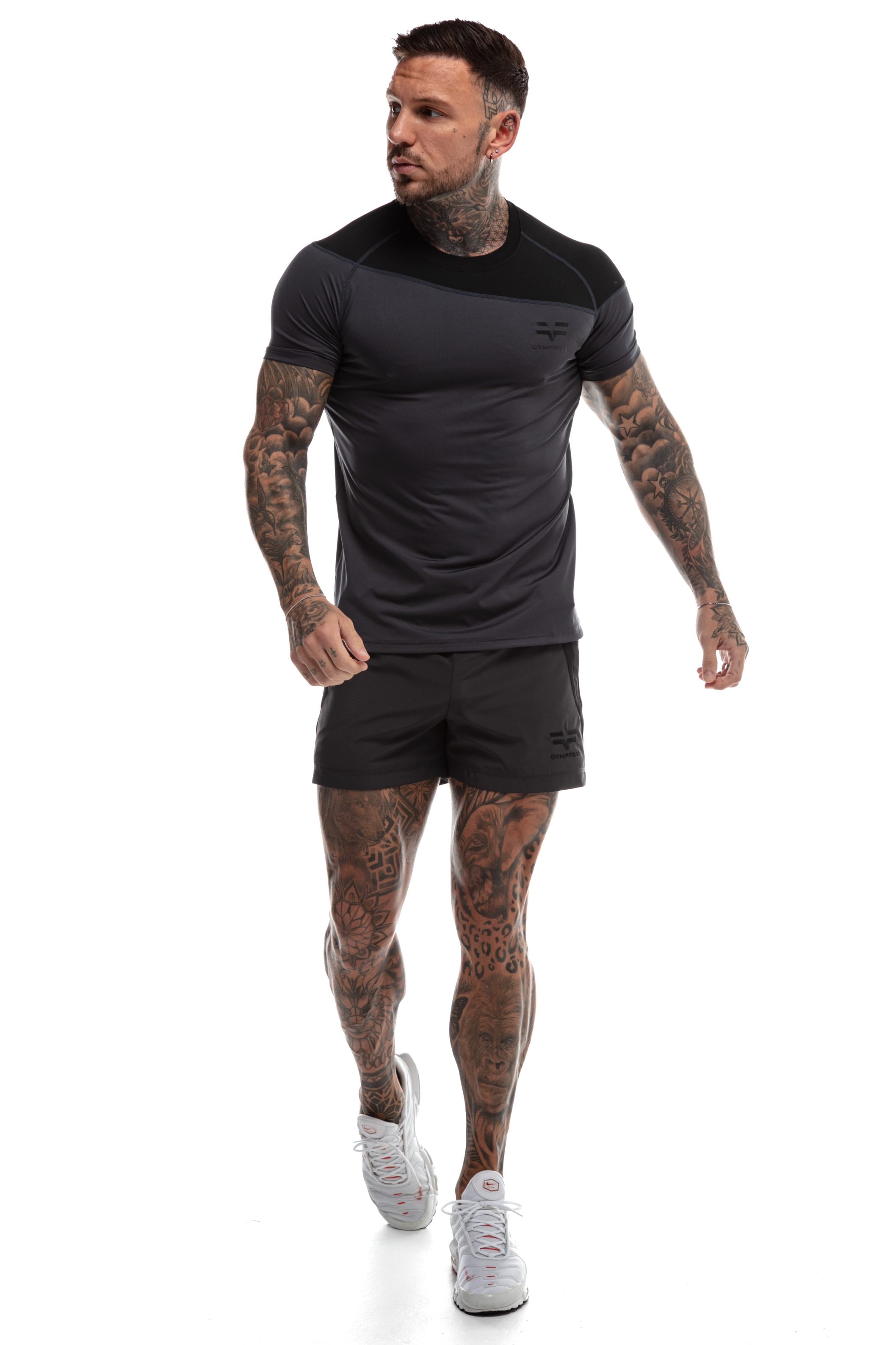 Short GYMFREAK Pro Homme - Gris - 3.5 pouces/8.89cms