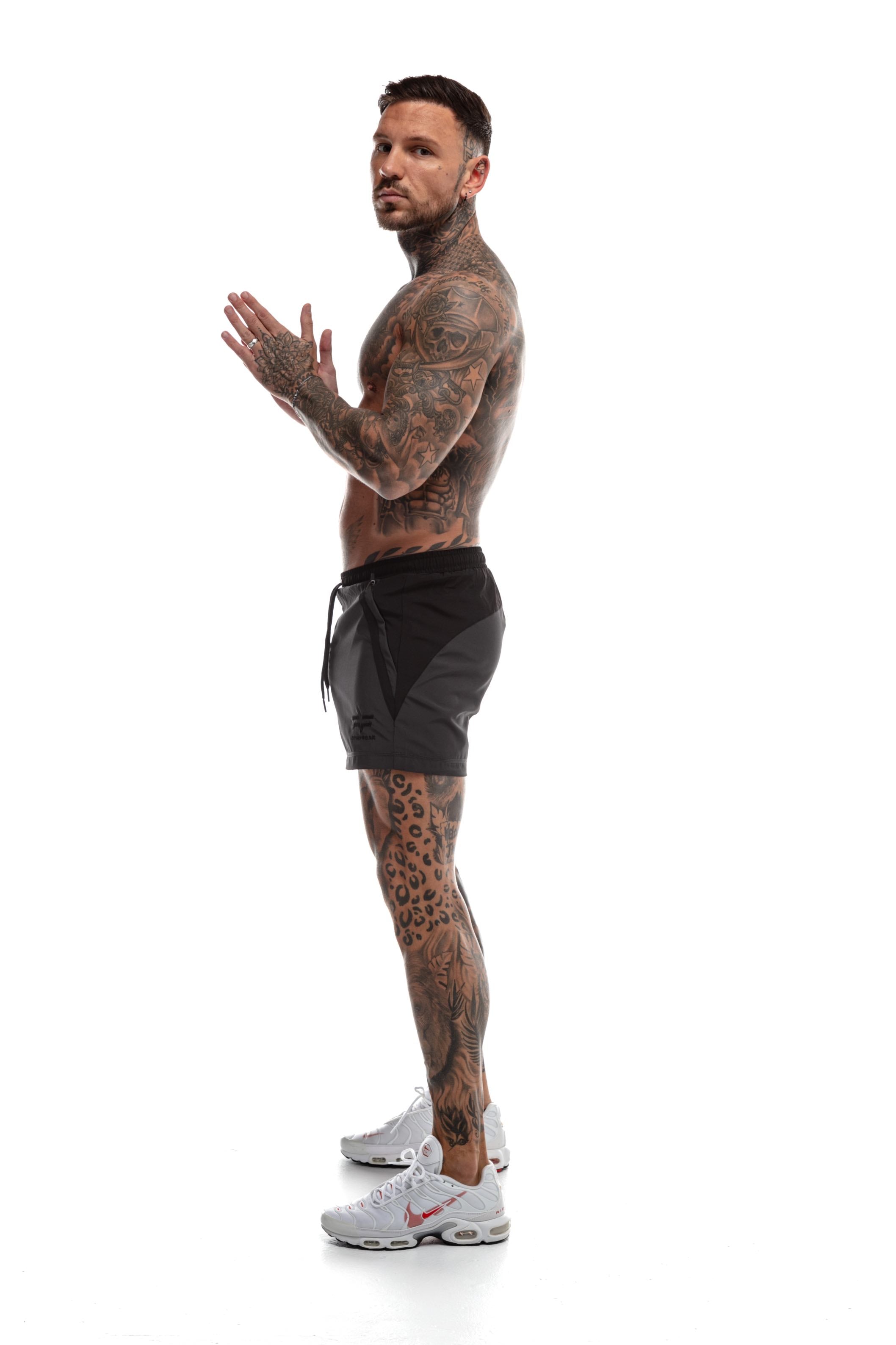 Short GYMFREAK Pro Homme - Gris - 3.5 pouces/8.89cms