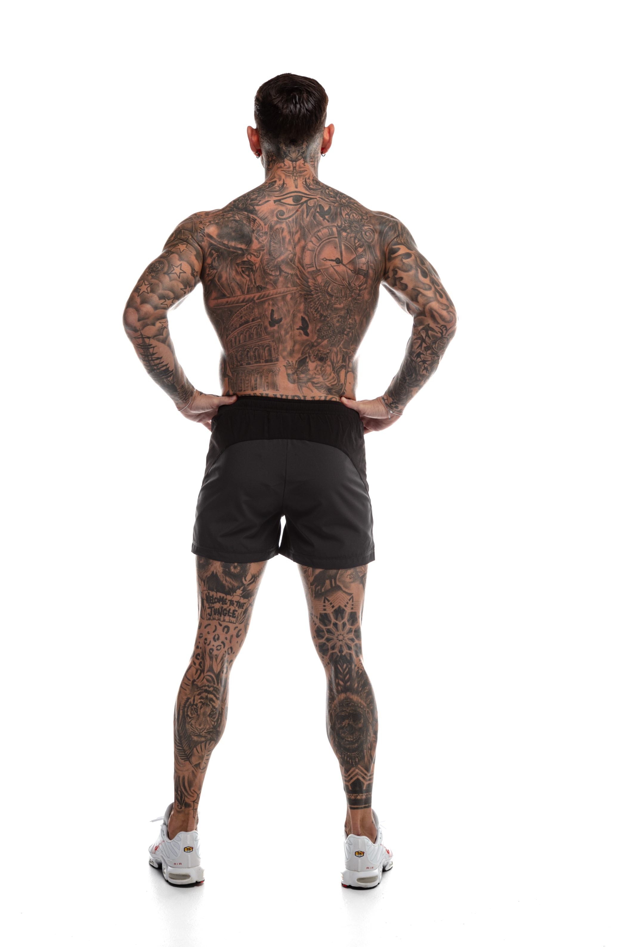 Short GYMFREAK Pro Homme - Gris - 3.5 pouces/8.89cms