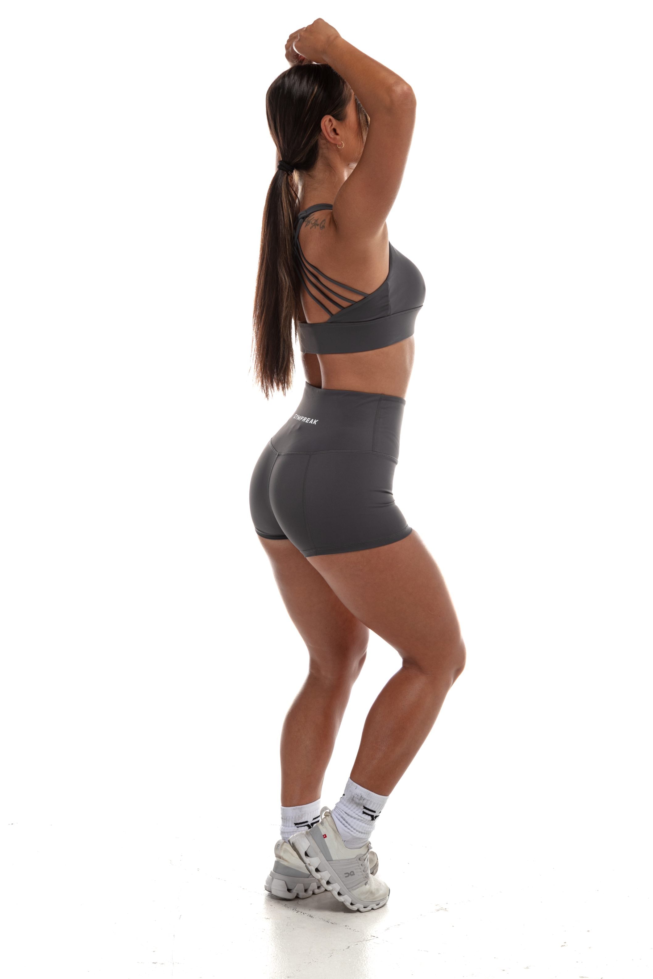 Short GYMFREAK Vision Femme - Gris 2 Pouces/5.08 cms