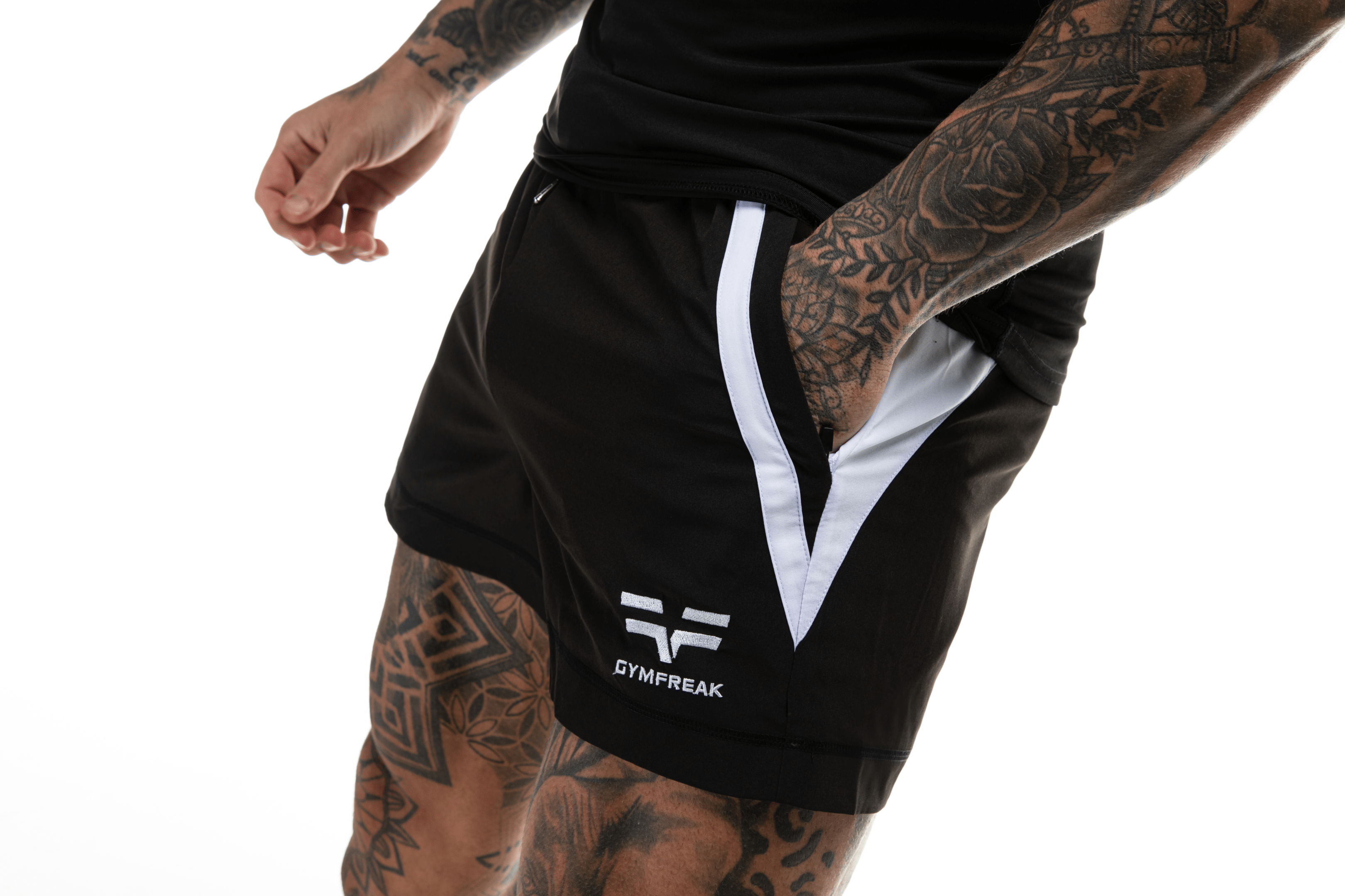 Short GYMFREAK Pro Homme - Noir - 3.5 pouces/8.89cms