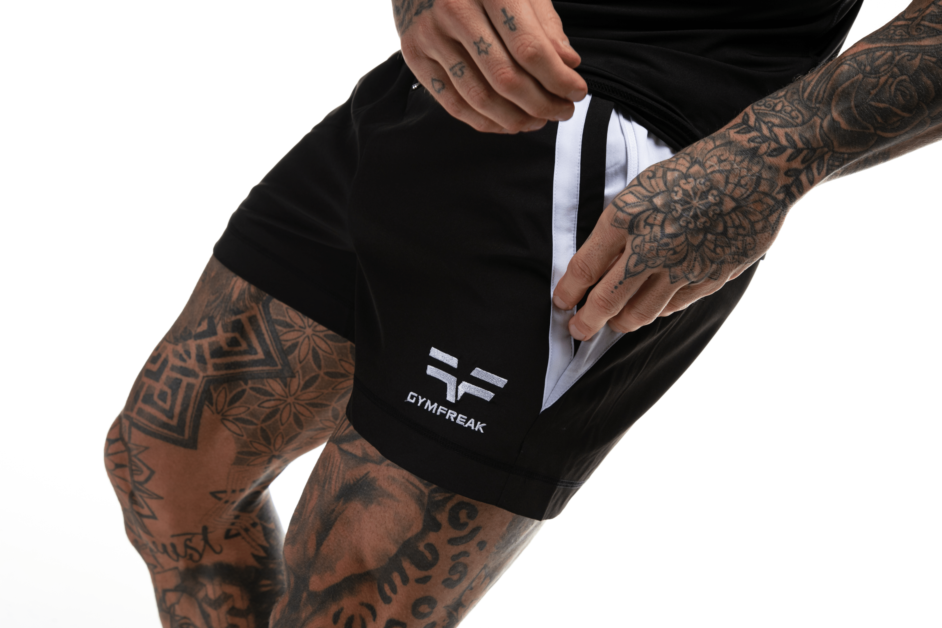 Short GYMFREAK Pro Homme - Noir - 3.5 pouces/8.89cms