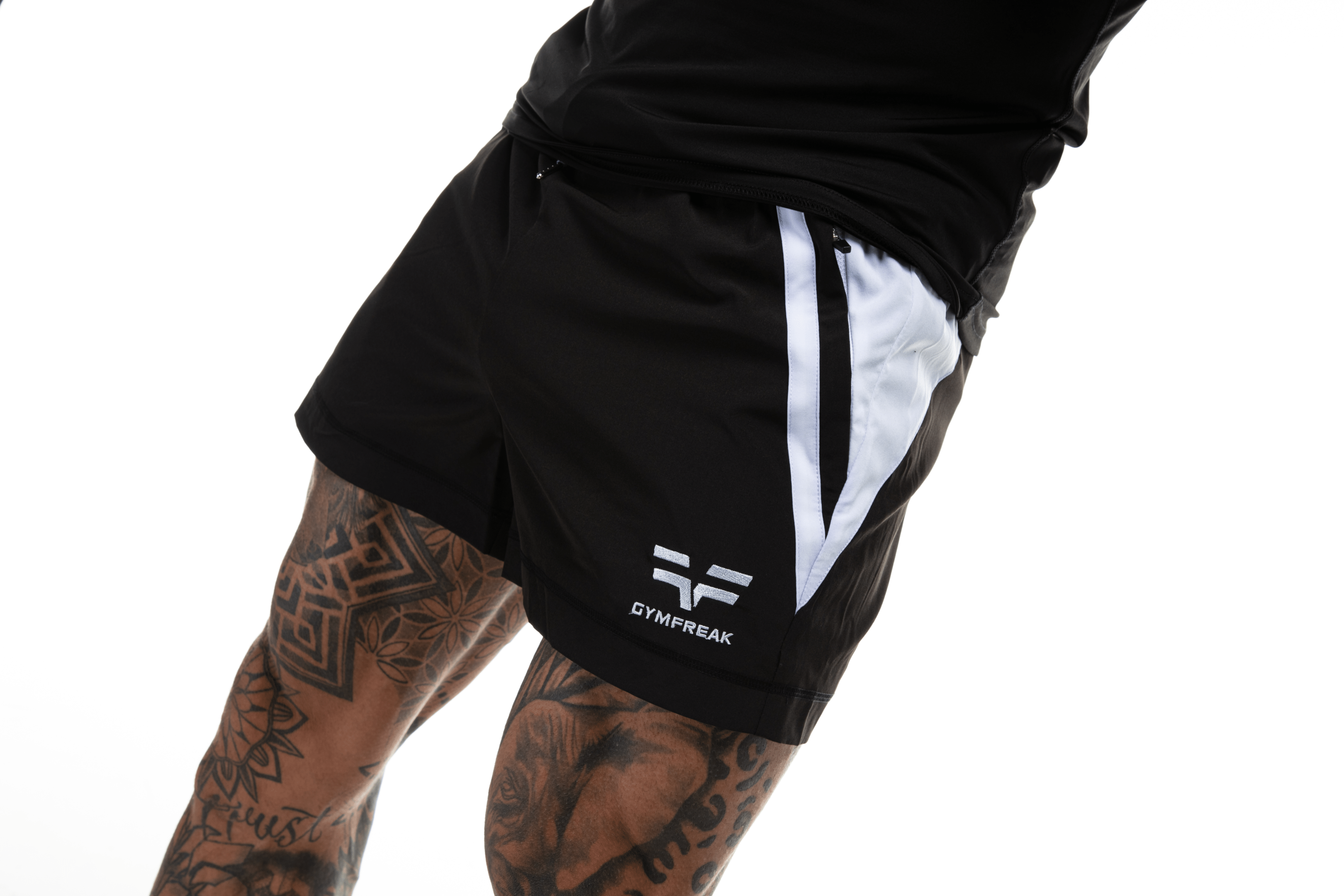 Short GYMFREAK Pro Homme - Noir - 3.5 pouces/8.89cms