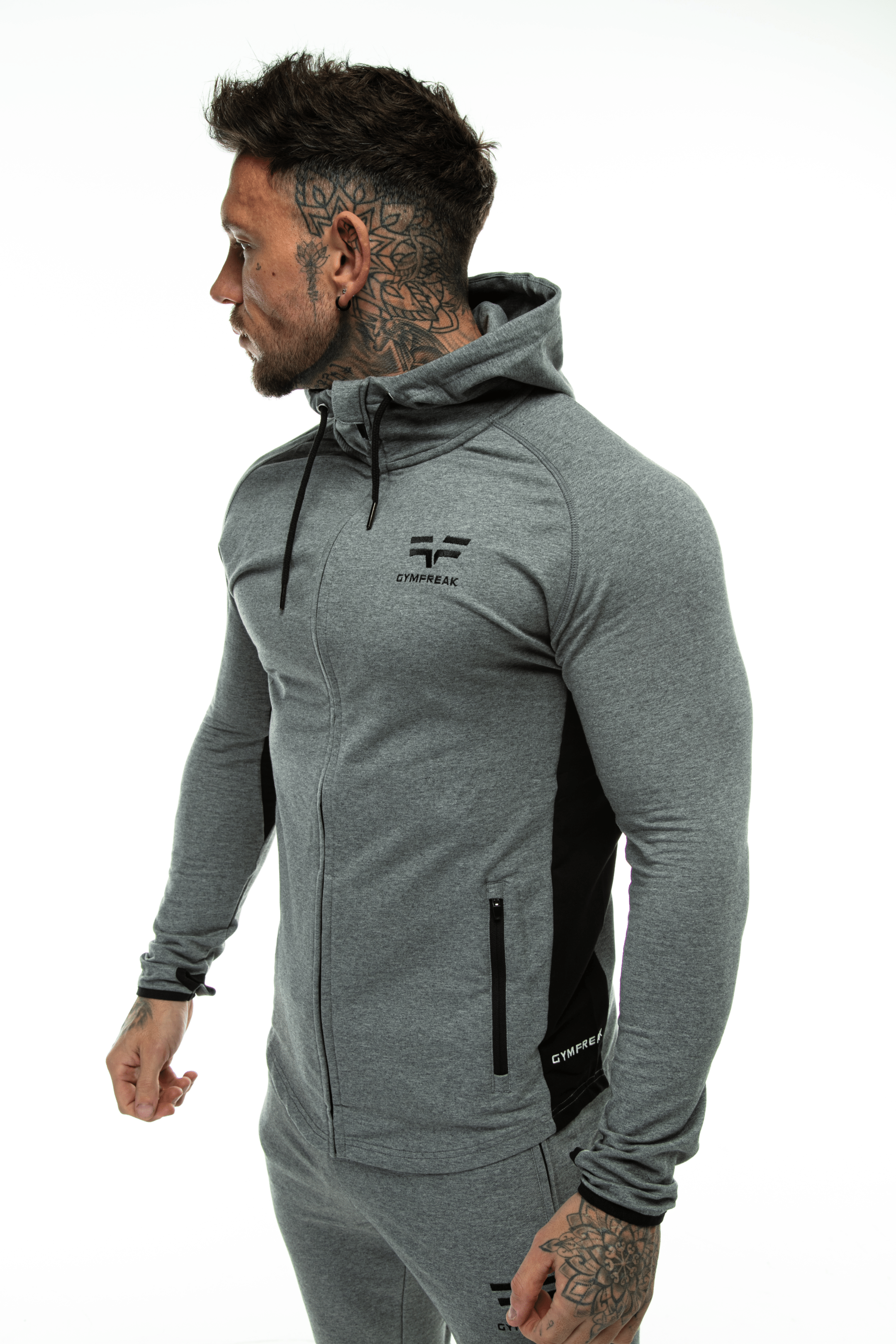 Sweat à capuche GYMFREAK Active Homme - Gris