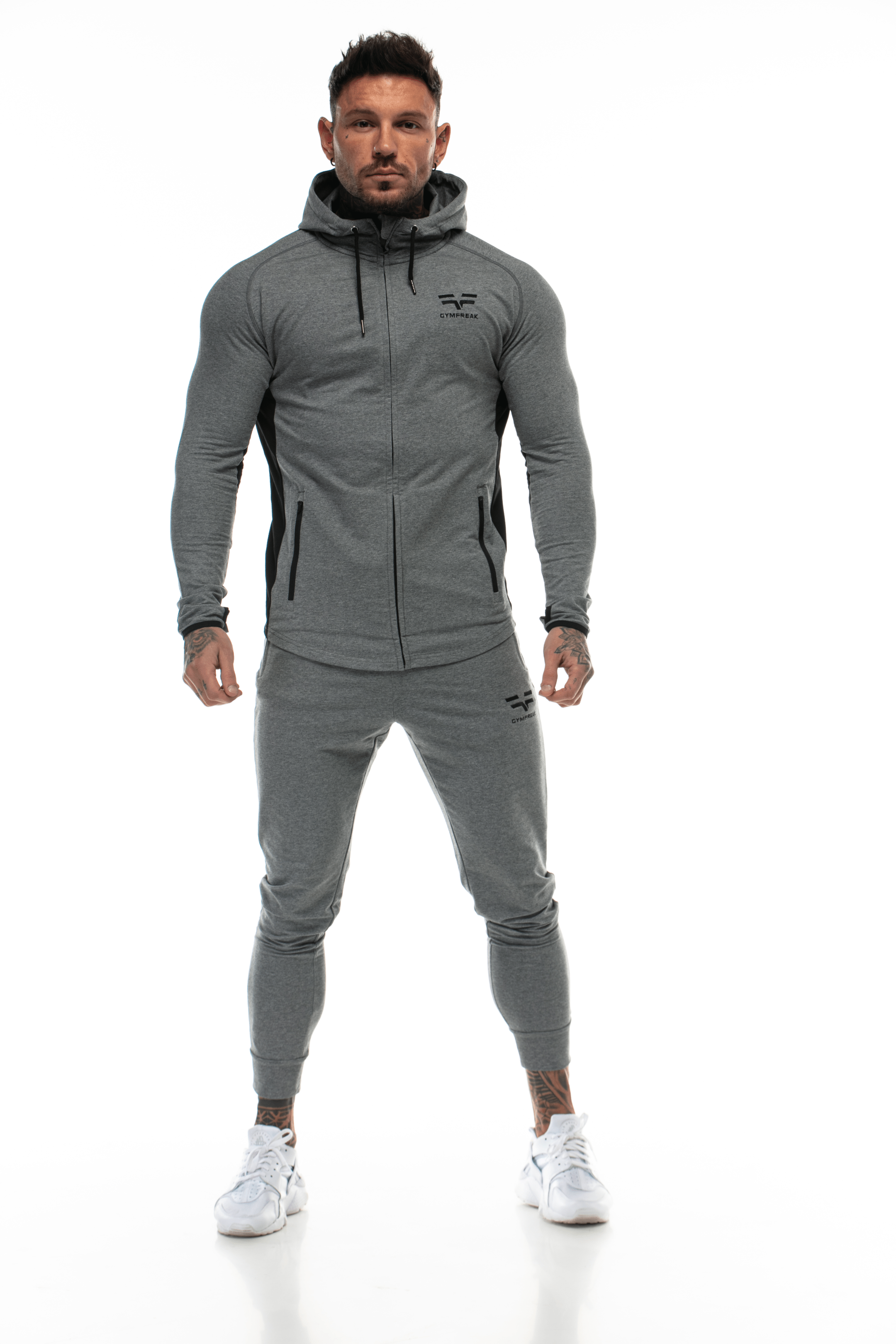 Sweat à capuche GYMFREAK Active Homme - Gris