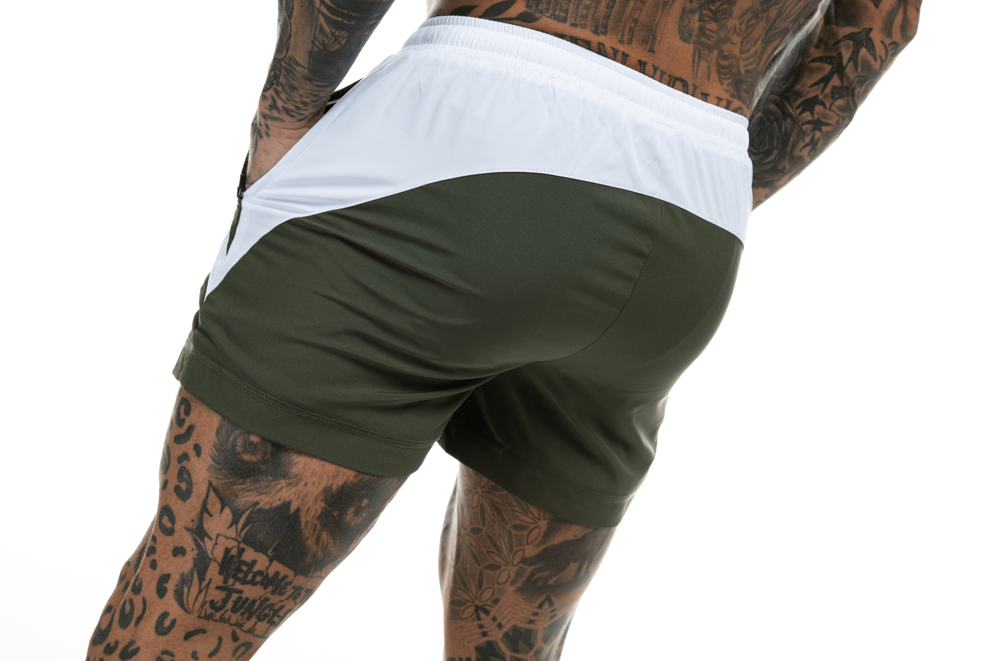 Short GYMFREAK Pro Homme - Khaki -  3.5 pouces/8.89cms